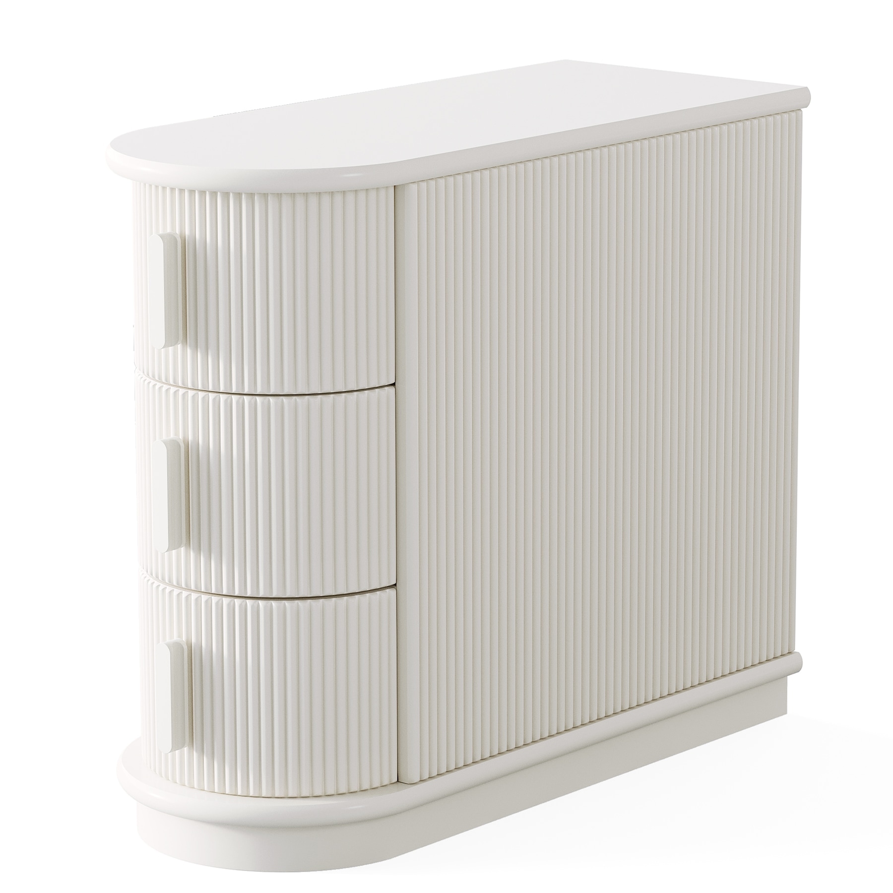 Tribesigns LWFD-JW0884 End Table No aAssembly Required 23.6-in W x 24-in H White Wood Rectangular Modern End Table with Storage