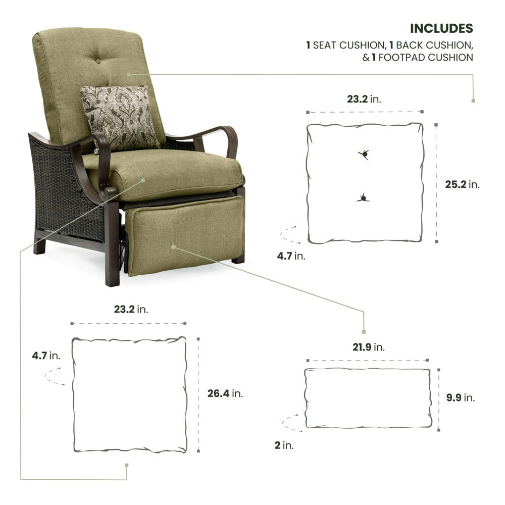 Hanover VENRECCUSH-MDW Patio-Furniture-Cushions - View #3