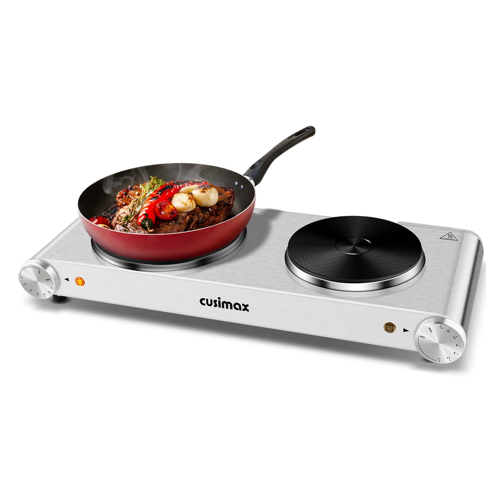 Jeremy Cass 14.57-in 2 Elements Stainless Steel Electric Hot Plate