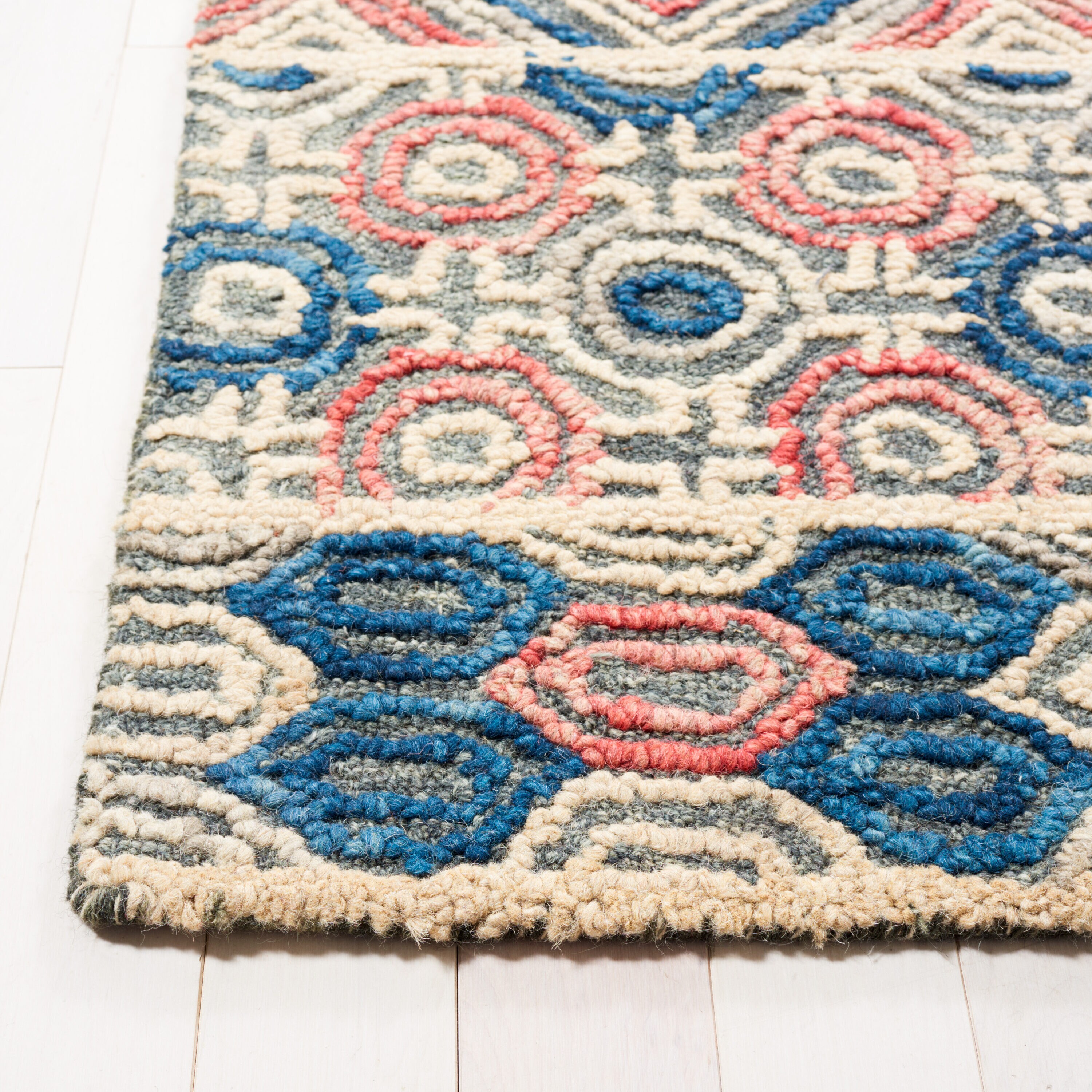 Gray Hand-Tufted Wool 8' x 10' Reversible Rug