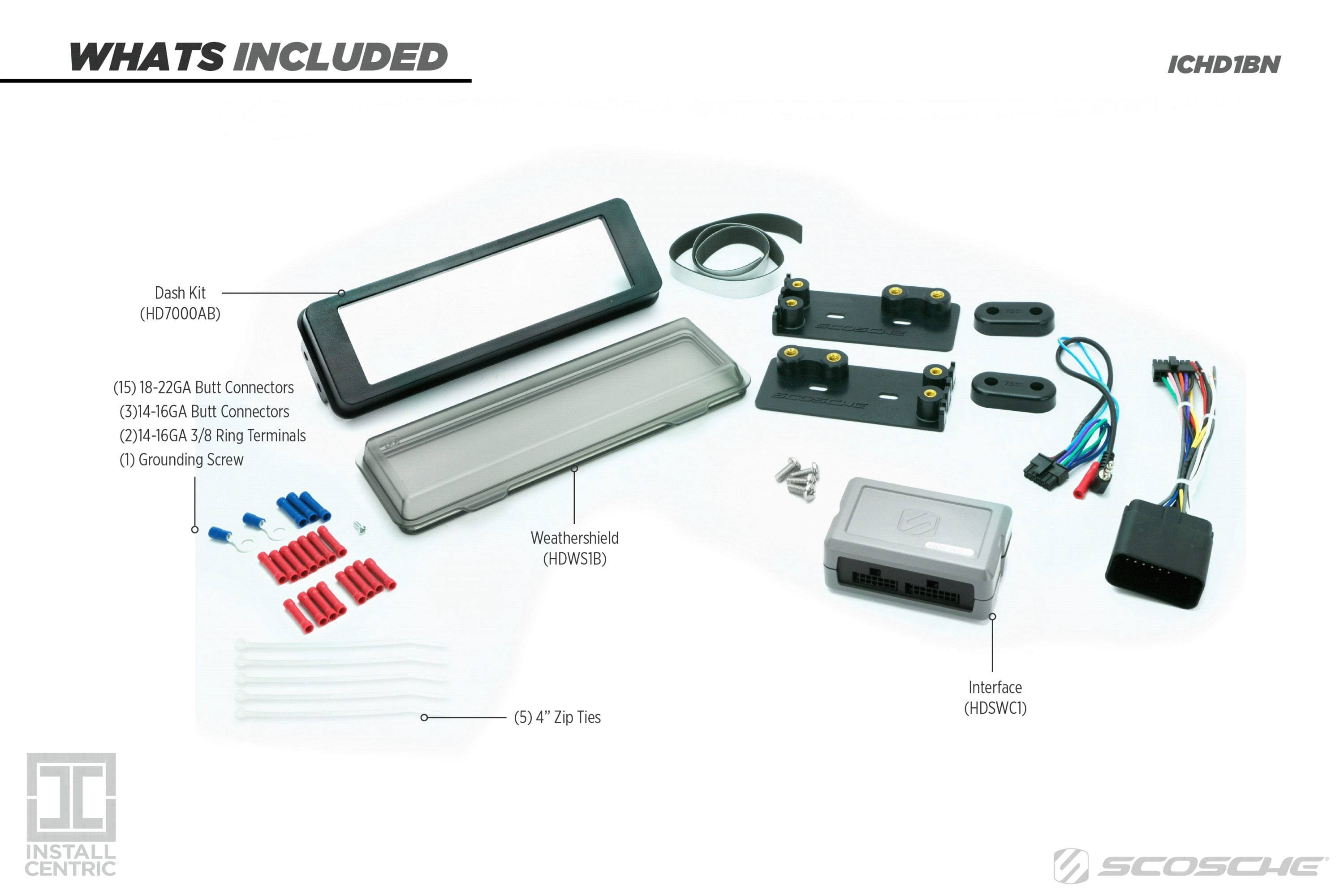 Scosche Single DIN Car Audio Installation Kit With Antenna Adapter ...