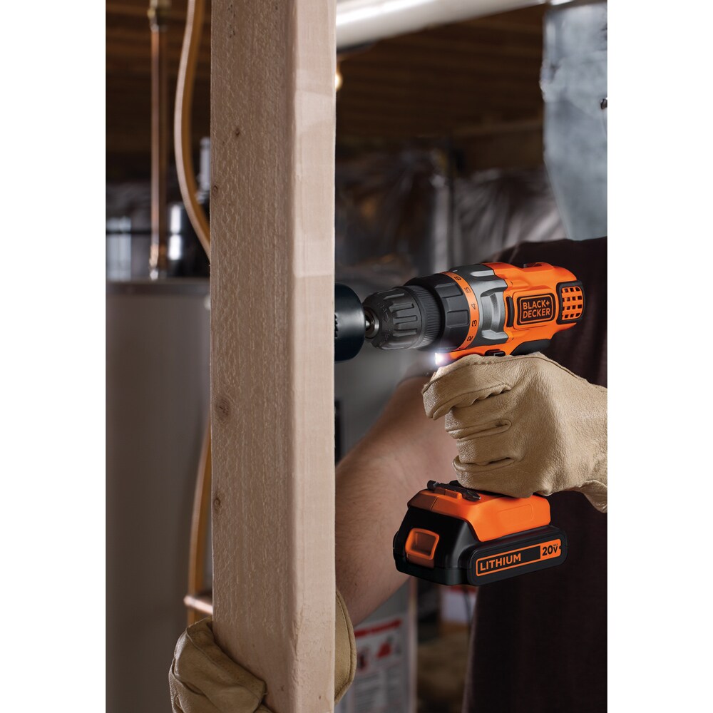 BLACK+DECKER LDX220C 20V MAX 2-Speed Cordless Drill Driver (Includes  Battery and Charger)