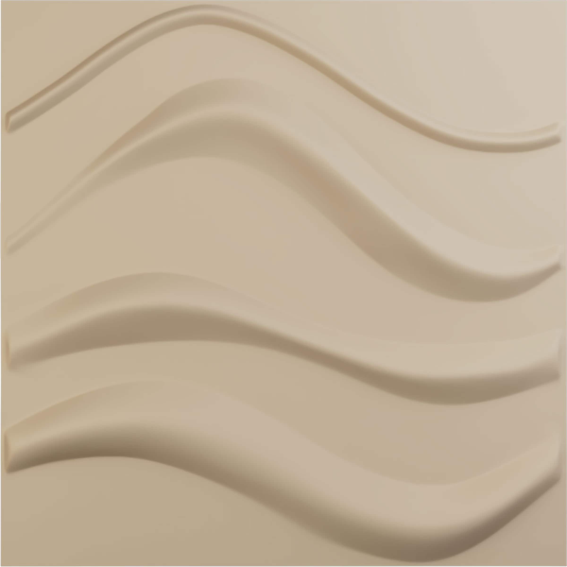 Ekena Millwork WP20X20WVGBE 19-5/8-in x 19-5/8-in Embossed Paintable/Stainable Brown/Tan PVC Wall Panel (