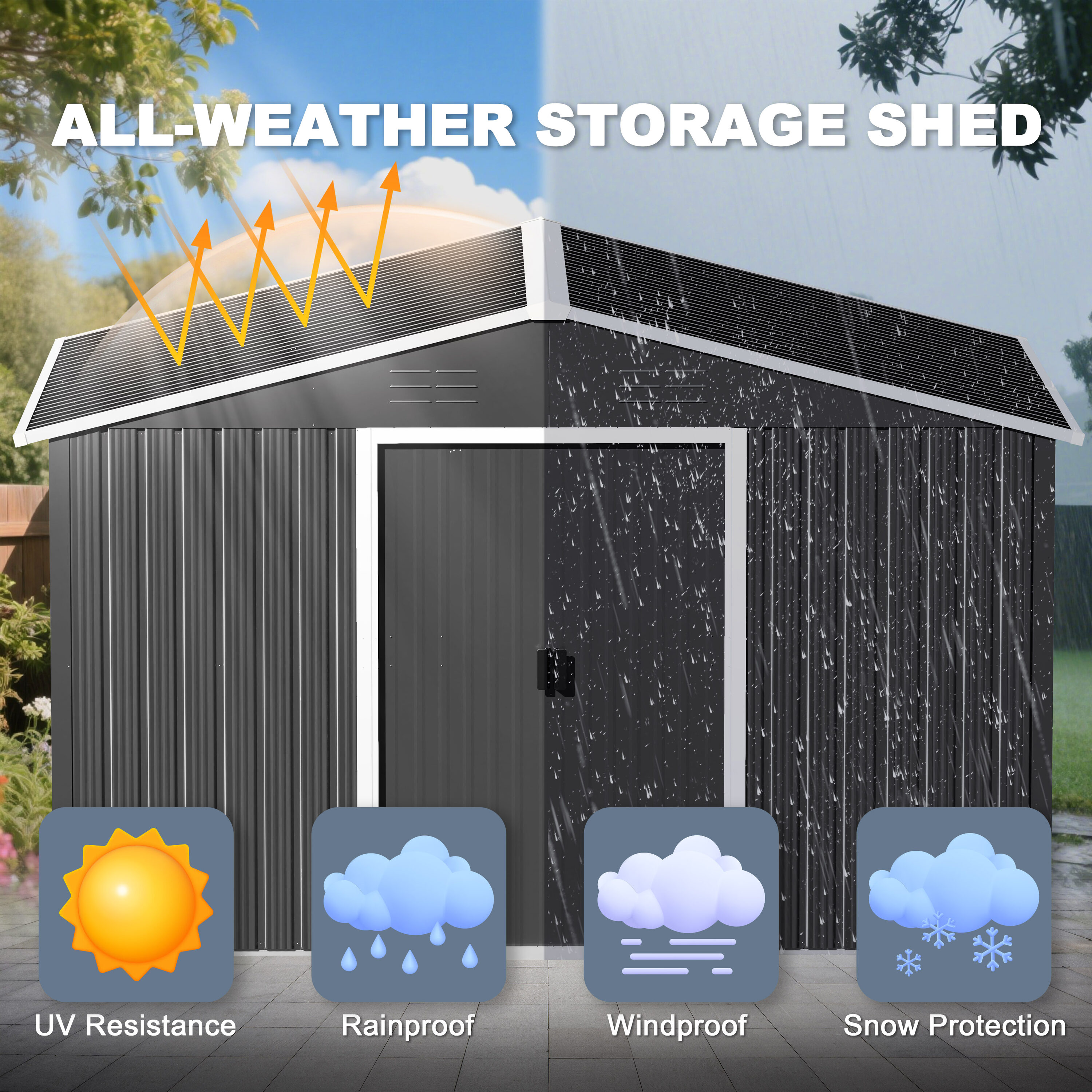 Nuu Garden GS001-02 Metal-Storage-Buildings-Sheds - View #7
