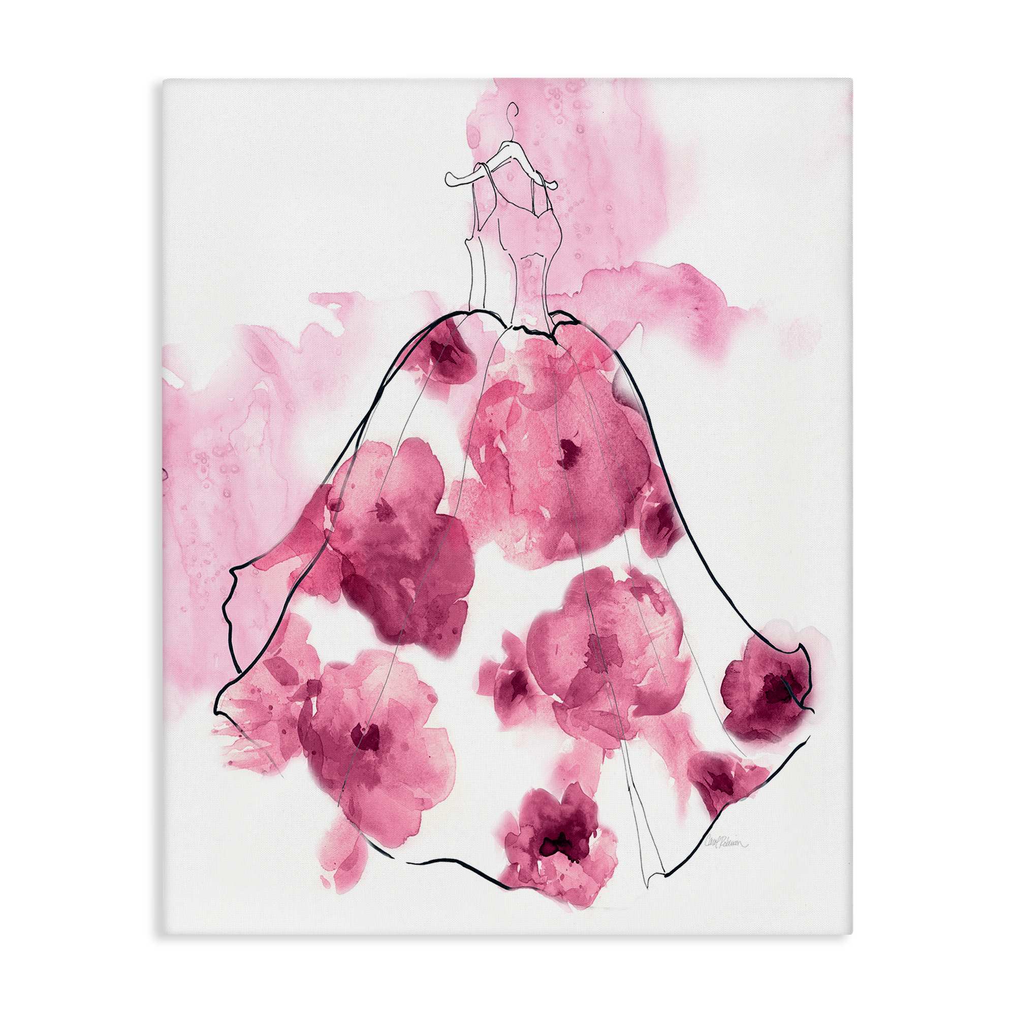 Stupell Industries BT-971-CN-36X48 Alluring Flower Dress Abstraction Canvas Wall Art By Carol Robinson 36 x 48