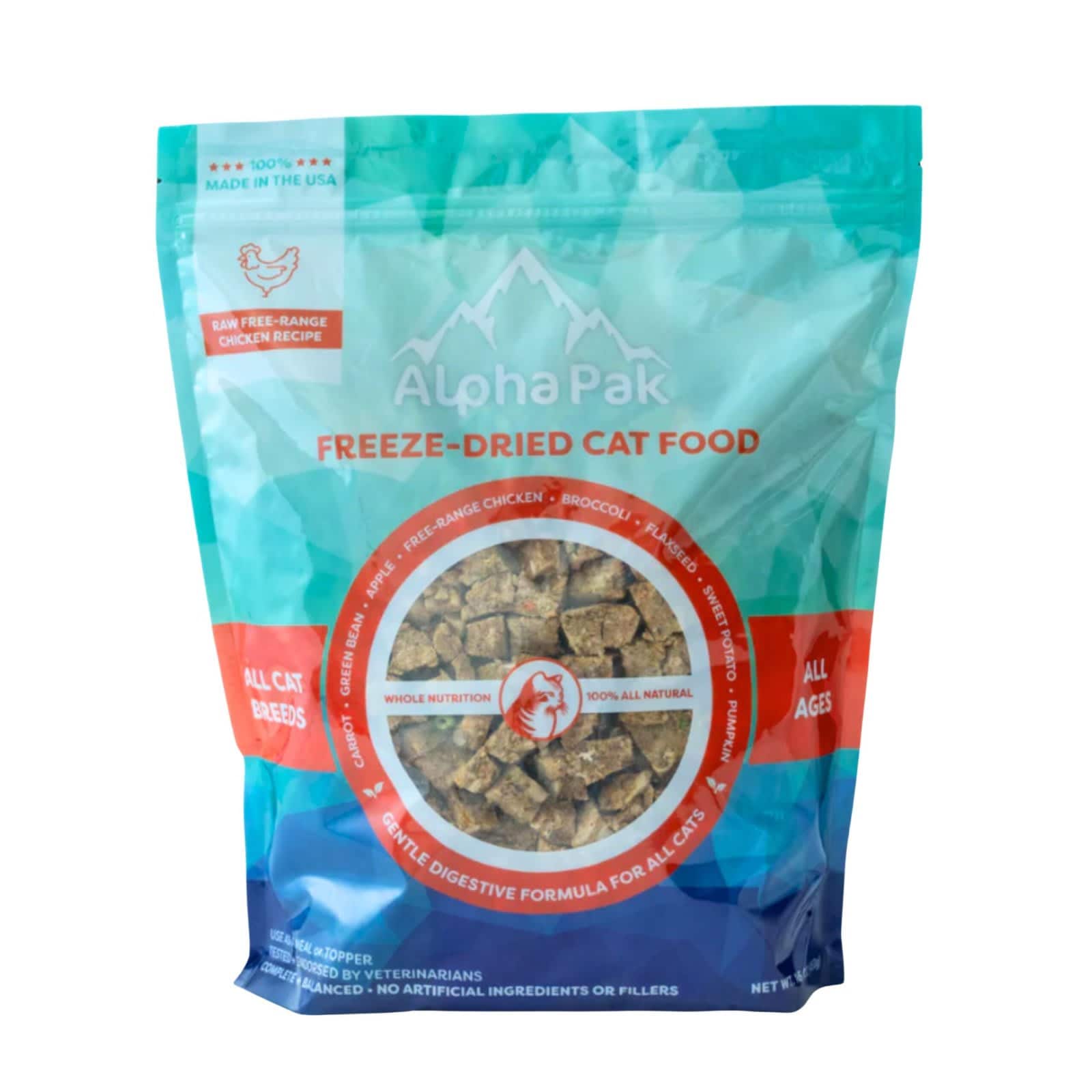 Alpha Pak - All Stages Chicken Freeze Dried Cat Food and Topper 16 oz