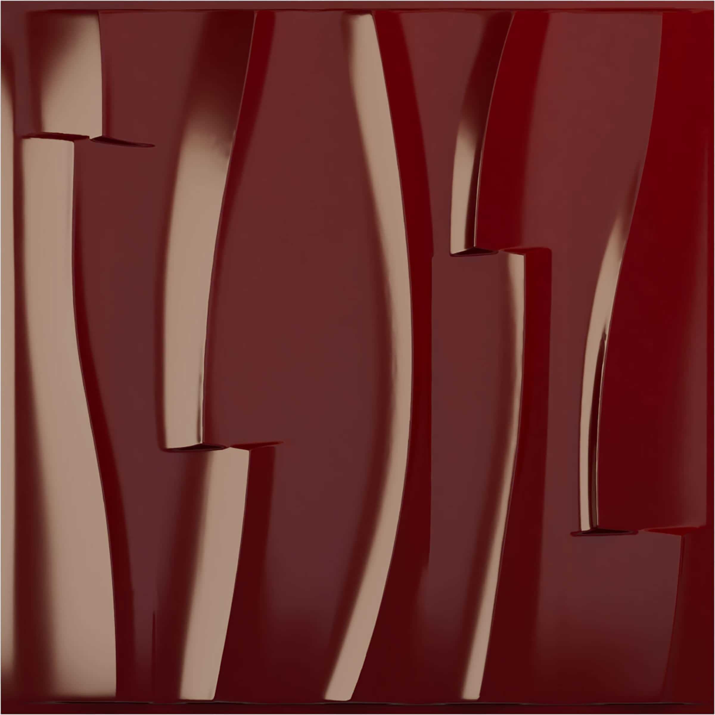 Ekena Millwork WP20X20BVHML 19-5/8-in x 19-5/8-in Embossed Paintable/Stainable Red PVC Wall Panel (