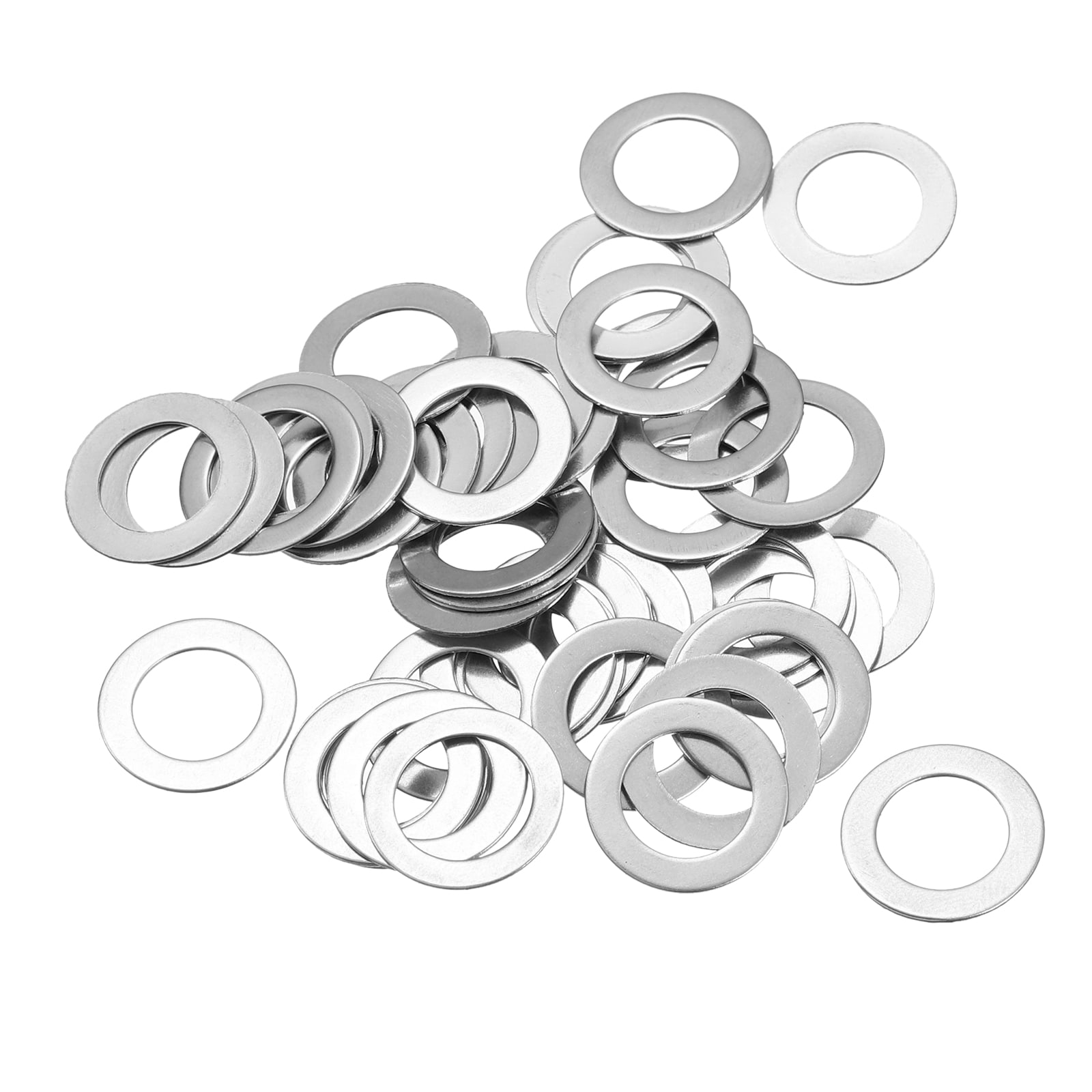 Unique Bargains 50pcs M10 304 Stainless Steel Flat Washers 10x16x0.5mm Ultra Thin Flat Spacers for Screw Bolt Electronic Repair Automotive #S25072801UX0893