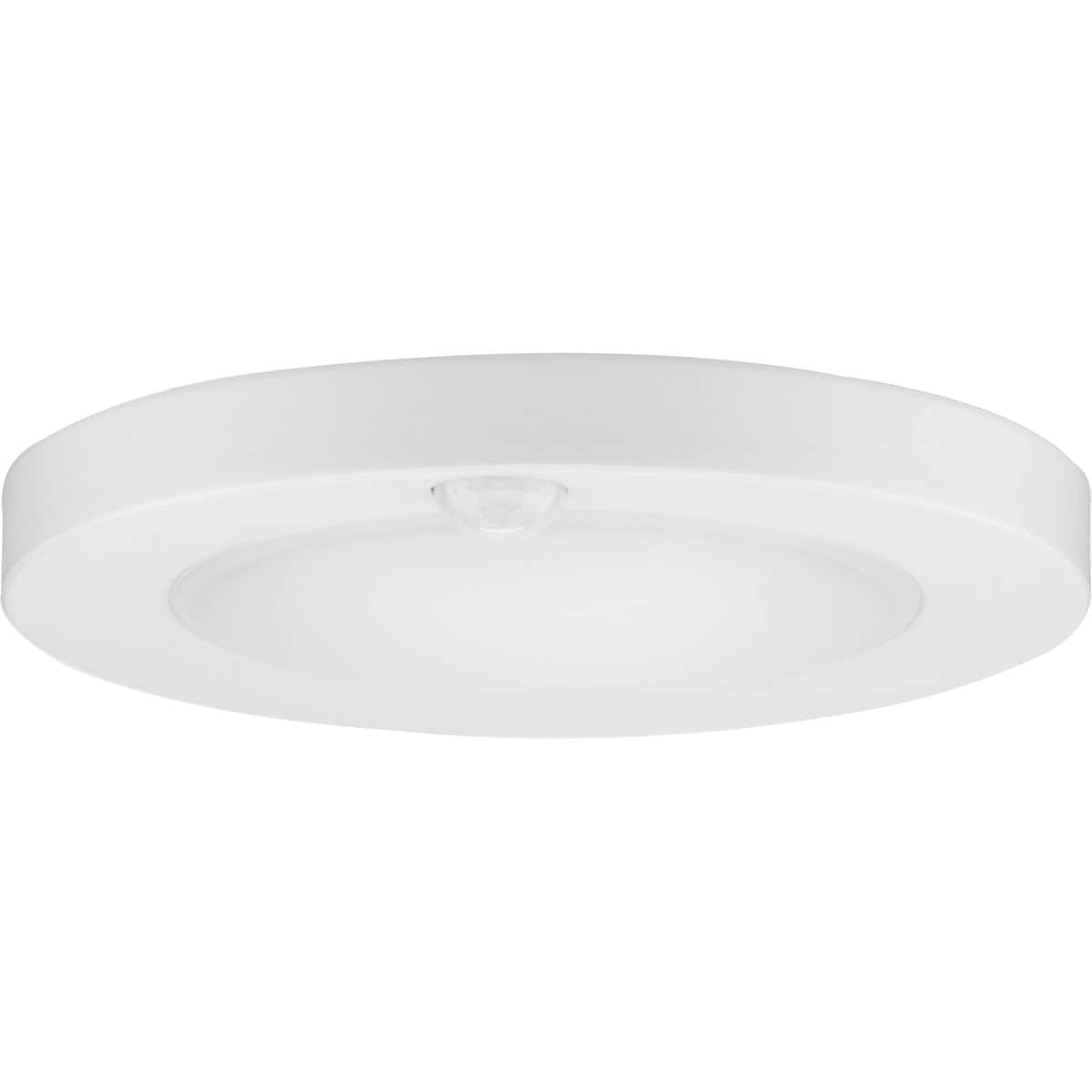 Progress Lighting P810041-028-30 Standby LED 1 -Light 7.72-in Satin White Indoor/Outdoor Integrated LED Flush Mount Light