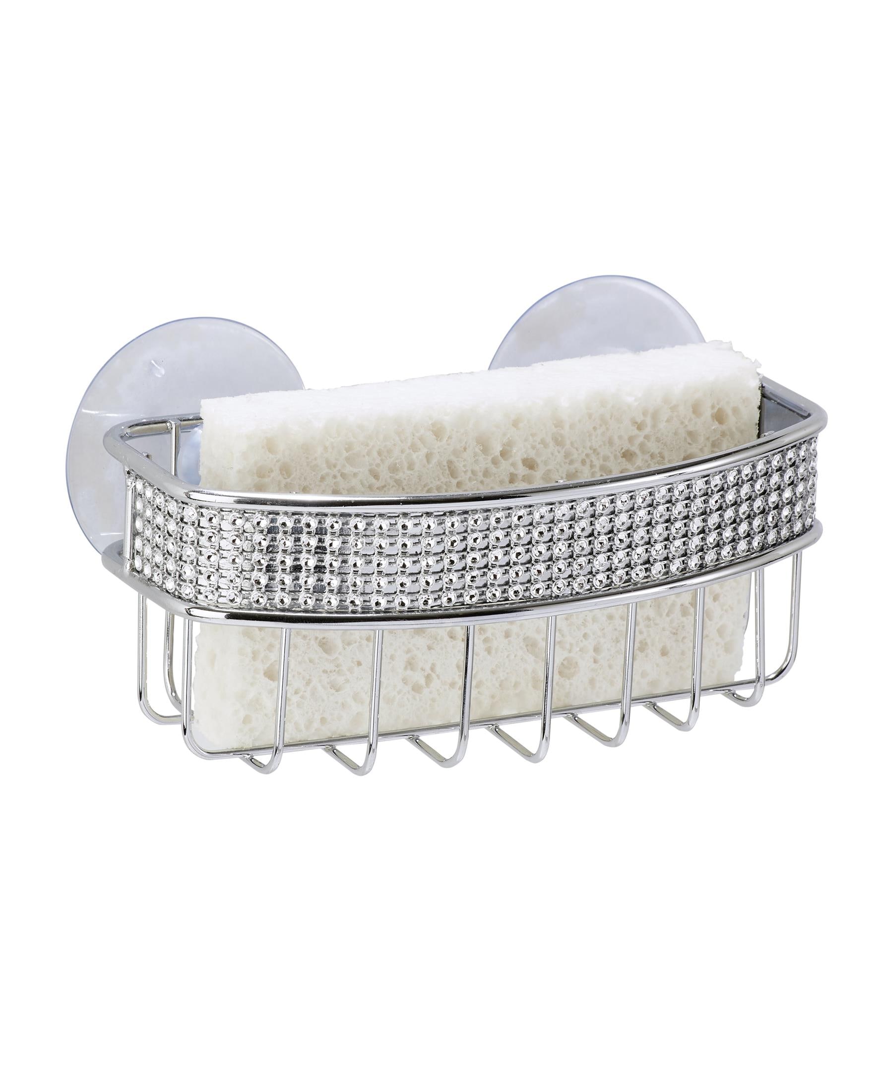 Kitchen Details Double Sink Sponge Holder in White - Metal Hanging Sink  Caddy - 7x5x5 inches - Open Wire Design - Water Drainage - Perfect for  Sponges in the Sink Caddies department at
