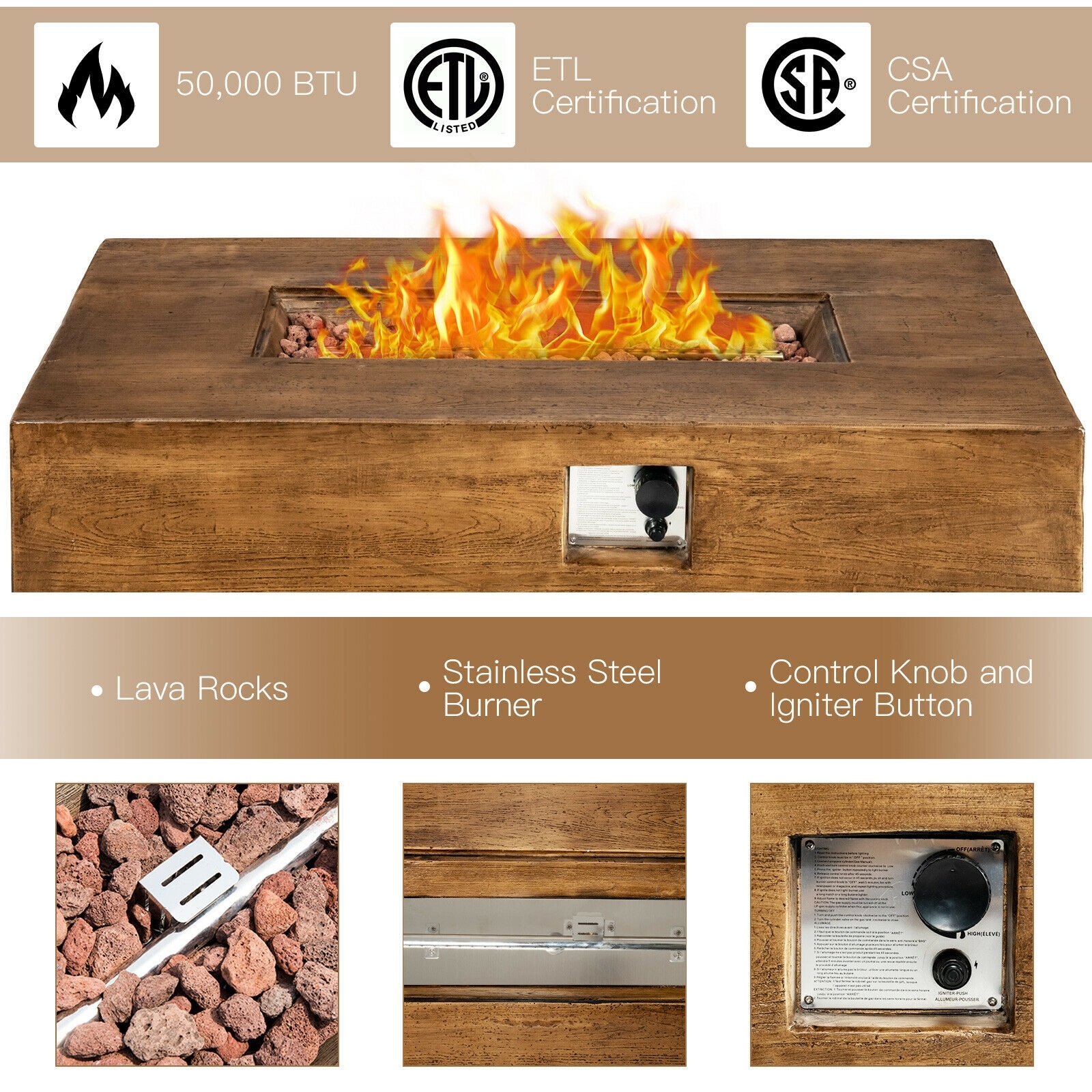 Volenca VOL-28VIV5 Outdoor-Gas-Firepits - View #4