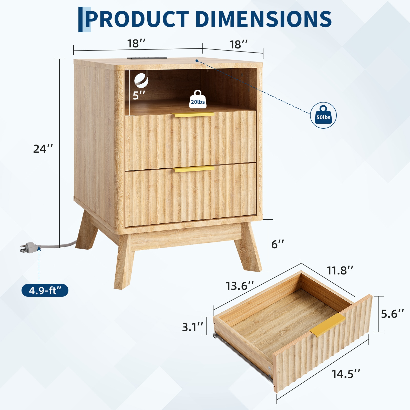 Garvee KNA0ZXCJH8HGJL64R nightstands - View #6