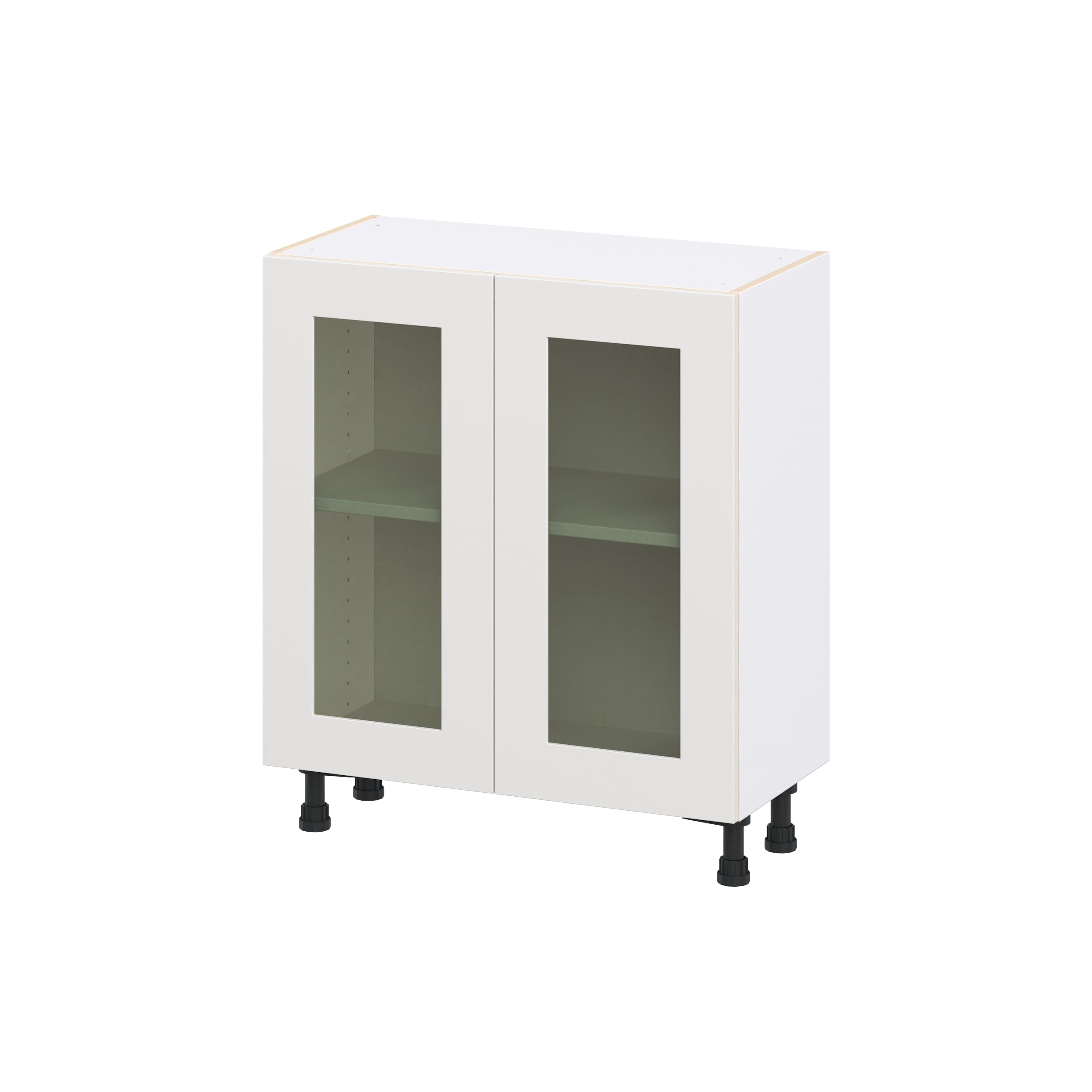 Hugo&Borg - Jolie 30-in W x 34.5-in H x 14.75-in D Warm White Painted Base Fully Assembled Cabine...