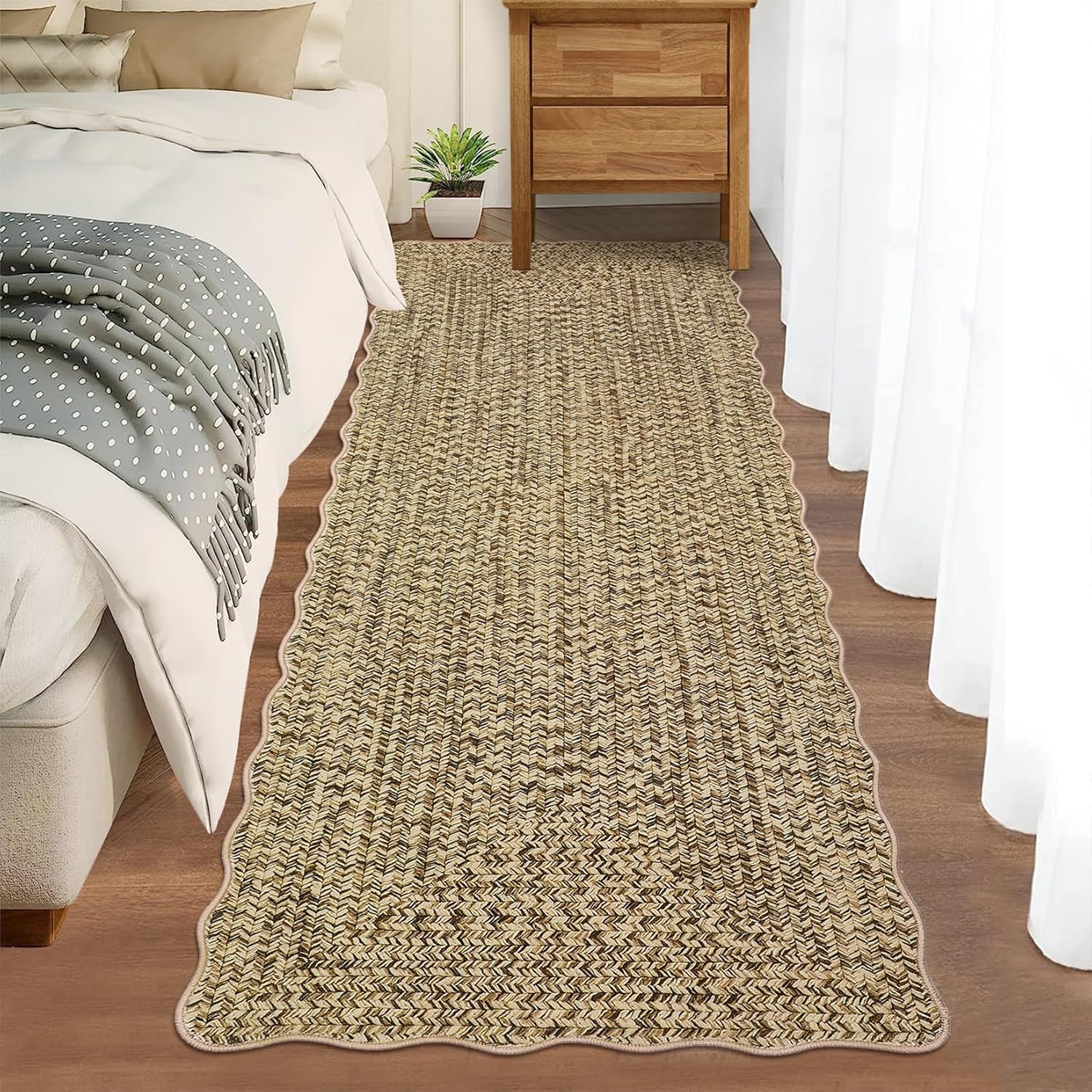 IdealHouse 2x6ft Washable Runner Rug/ Non Slip Farmhouse Low Pile Non ...