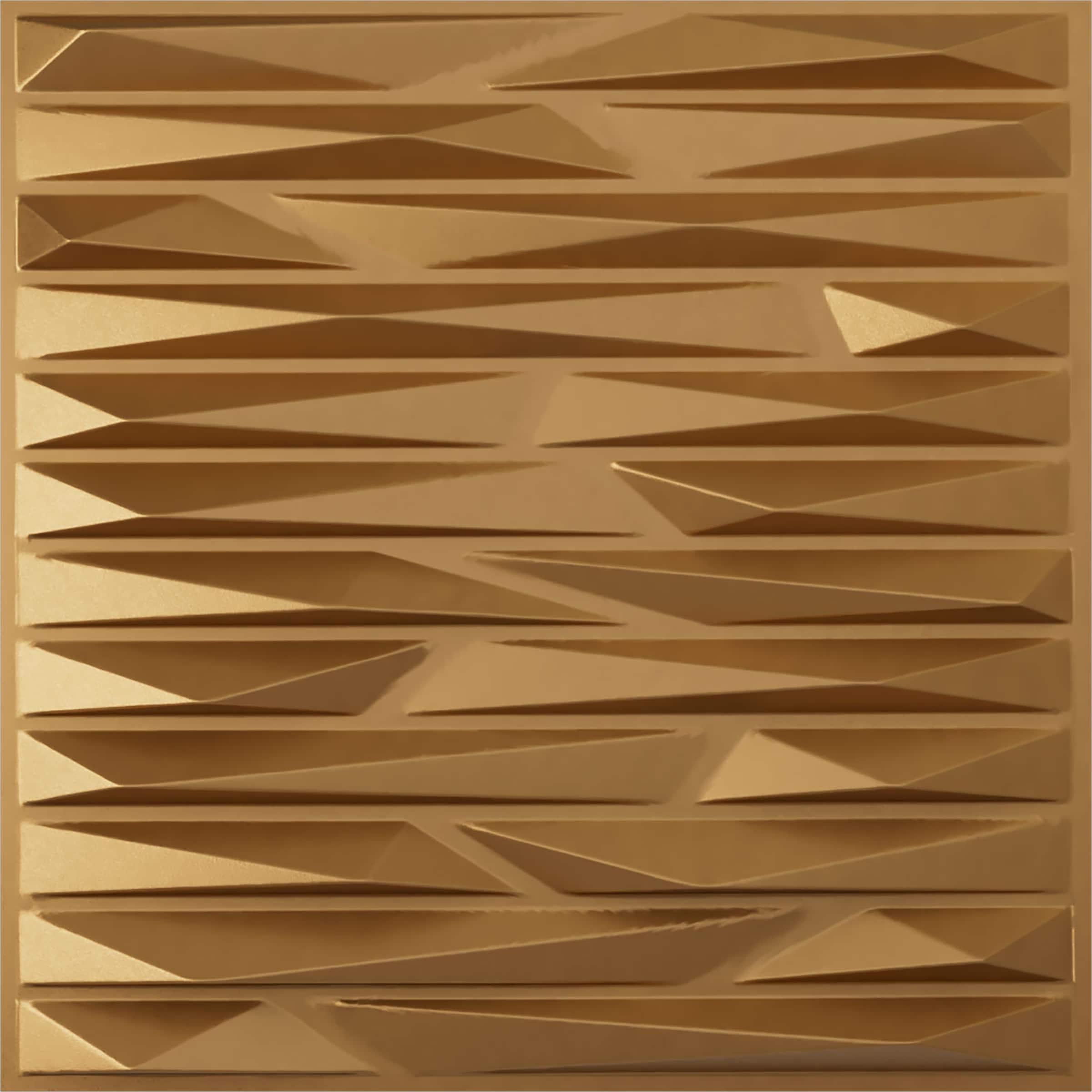 Ekena Millwork WP20X20ENBGL 19-5/8-in x 19-5/8-in Embossed Paintable/Stainable Gold PVC Abstract Wall Panel ( 2.67-sq ft )