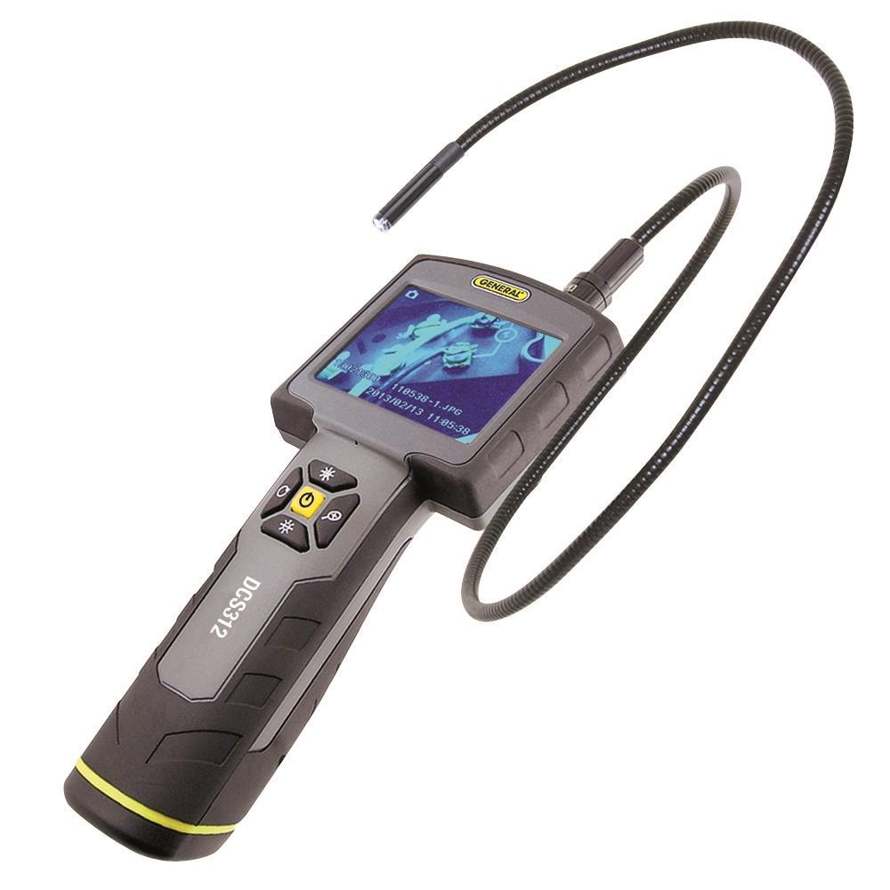 General Tools & Instruments Video Inspection Camera, Digital Display, 12mm  Probe, 1m Length, Adjustable LED Lighting, Waterproof and Oil-Resistant in  the Inspection Cameras department at