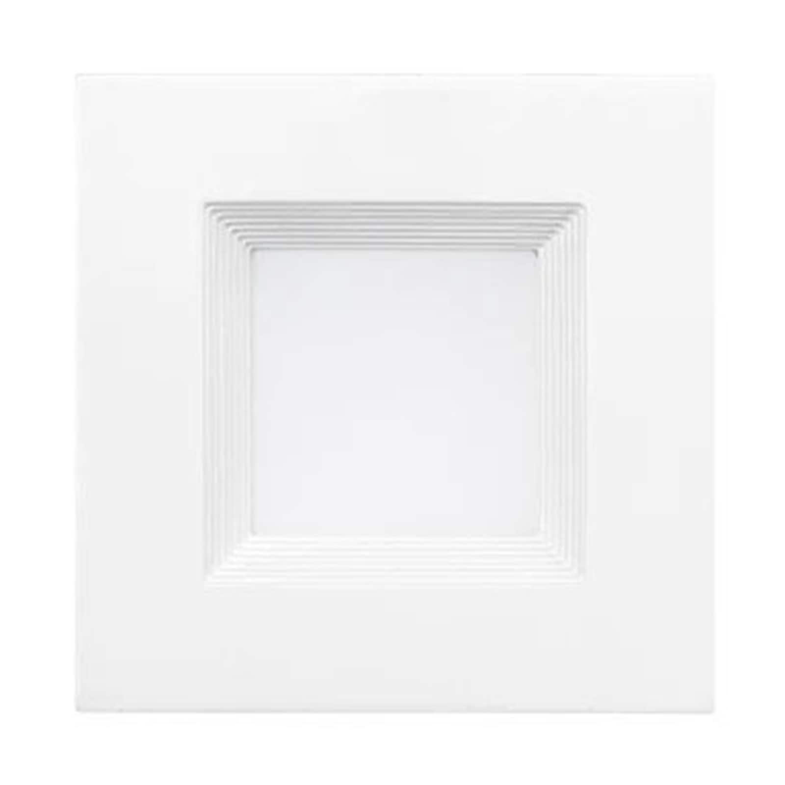 White Aluminum 4 Inch Square Recessed LED Can Lights