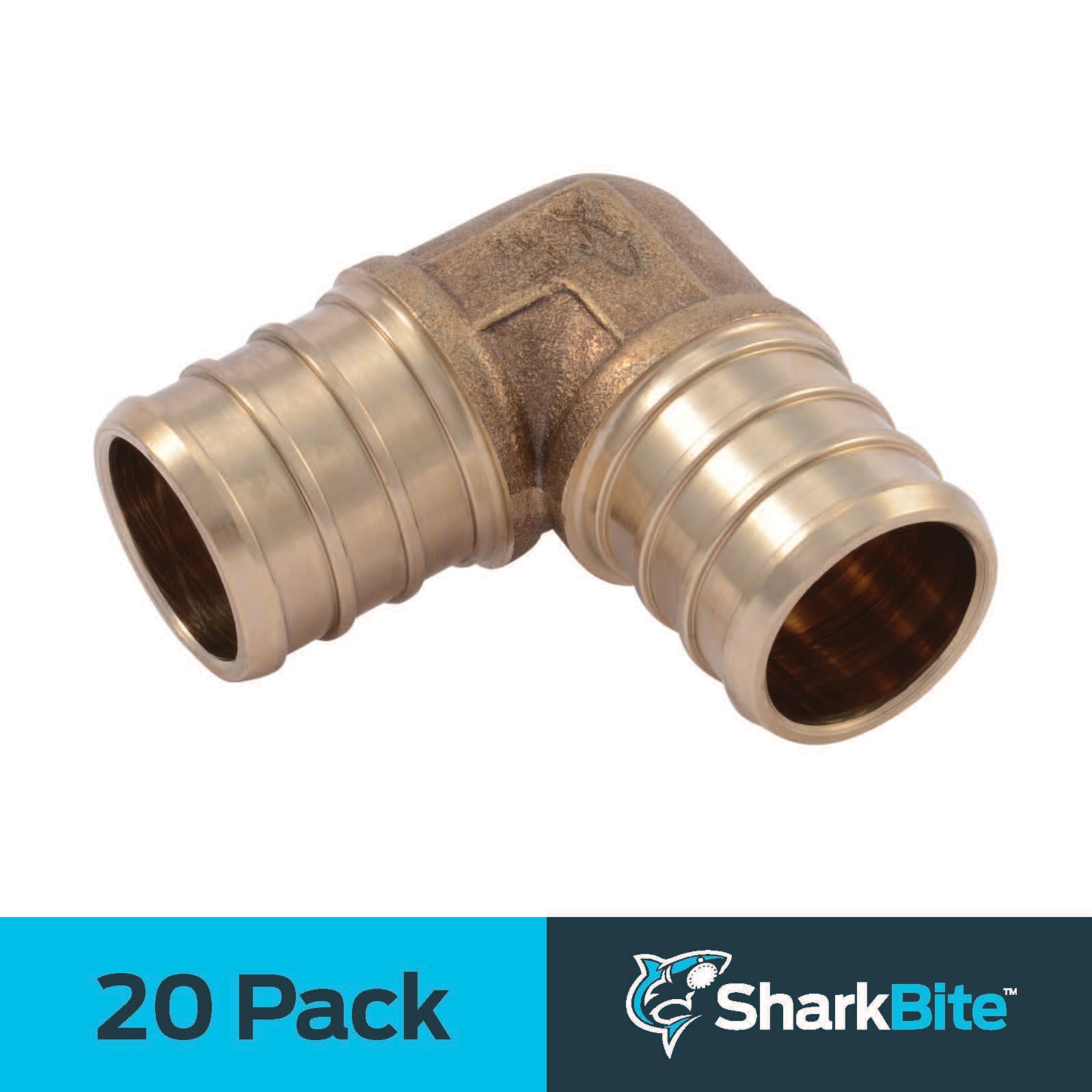 SharkBite 3/4-in PEX Crimp Brass 90-Degree Elbow (20-Pack) In The PEX ...