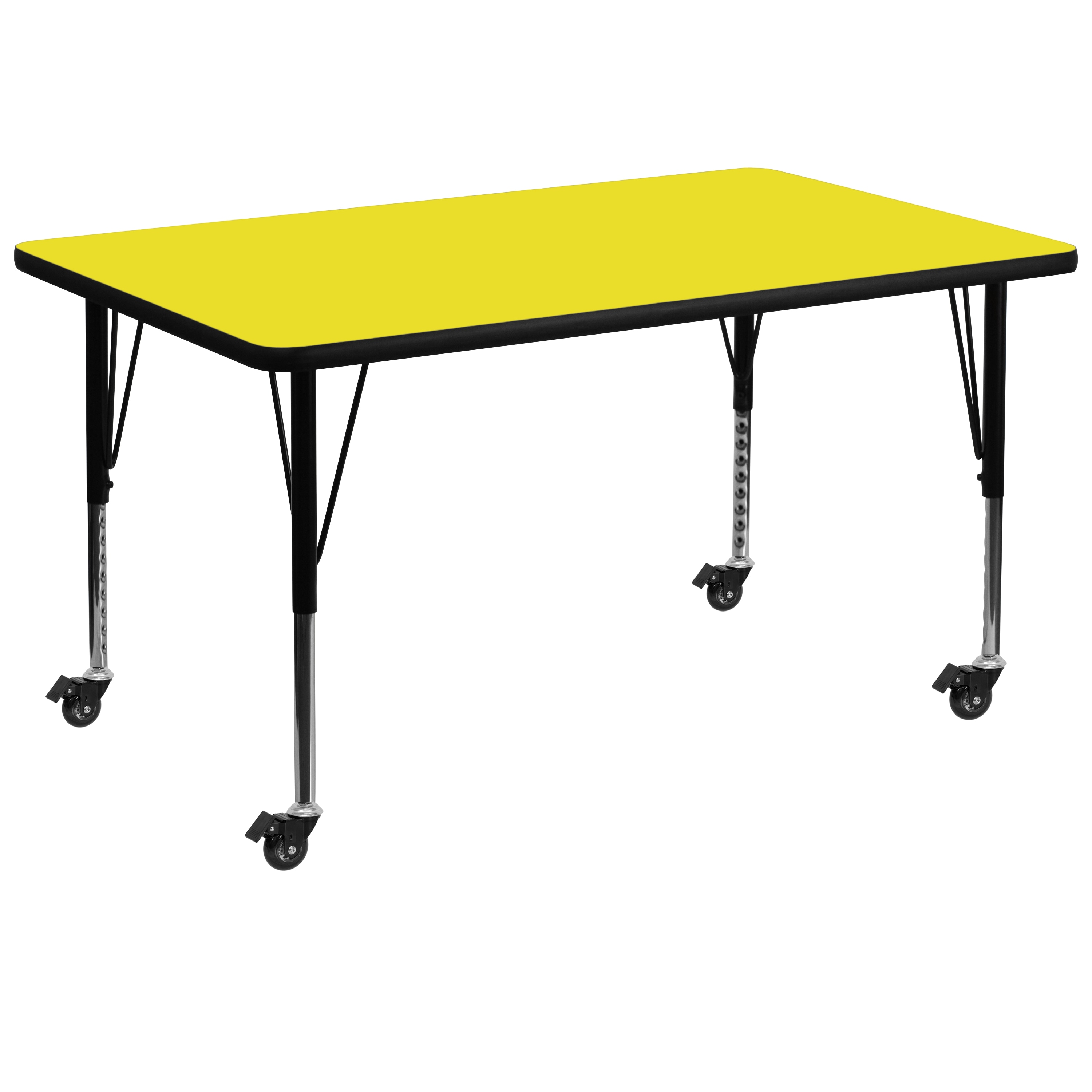 Flash Furniture 847254080989 Yellow Rectangular Kid's Play Table