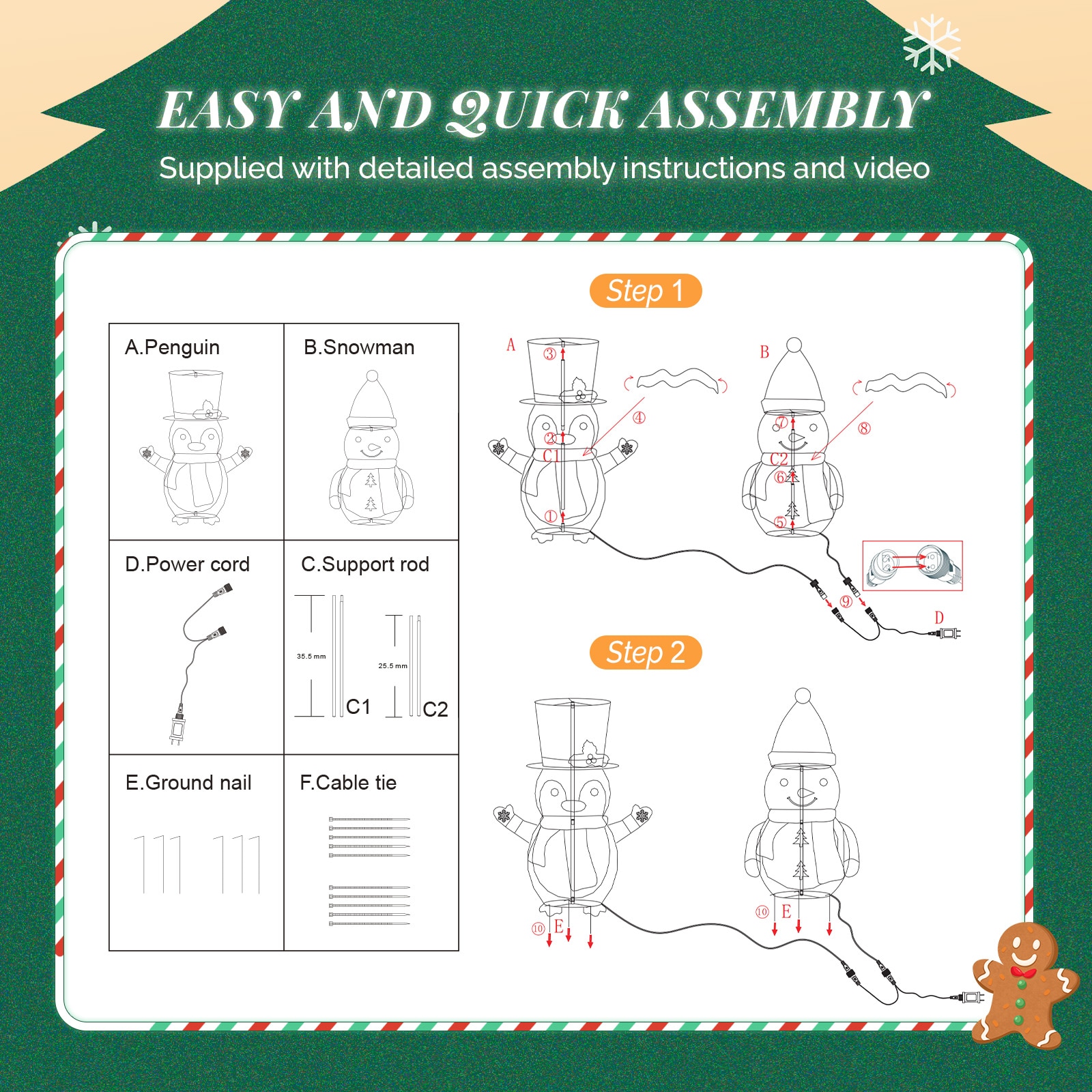 VINGLI LS-G61000521 Table-Christmas-Decorations - View #5
