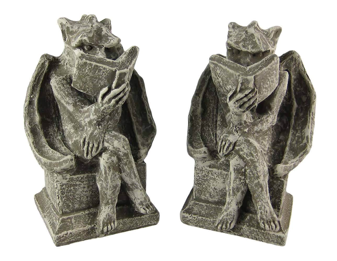 Zeckos 7268 Cool Bookworm Gargoyle Book Ends Bookends Reading