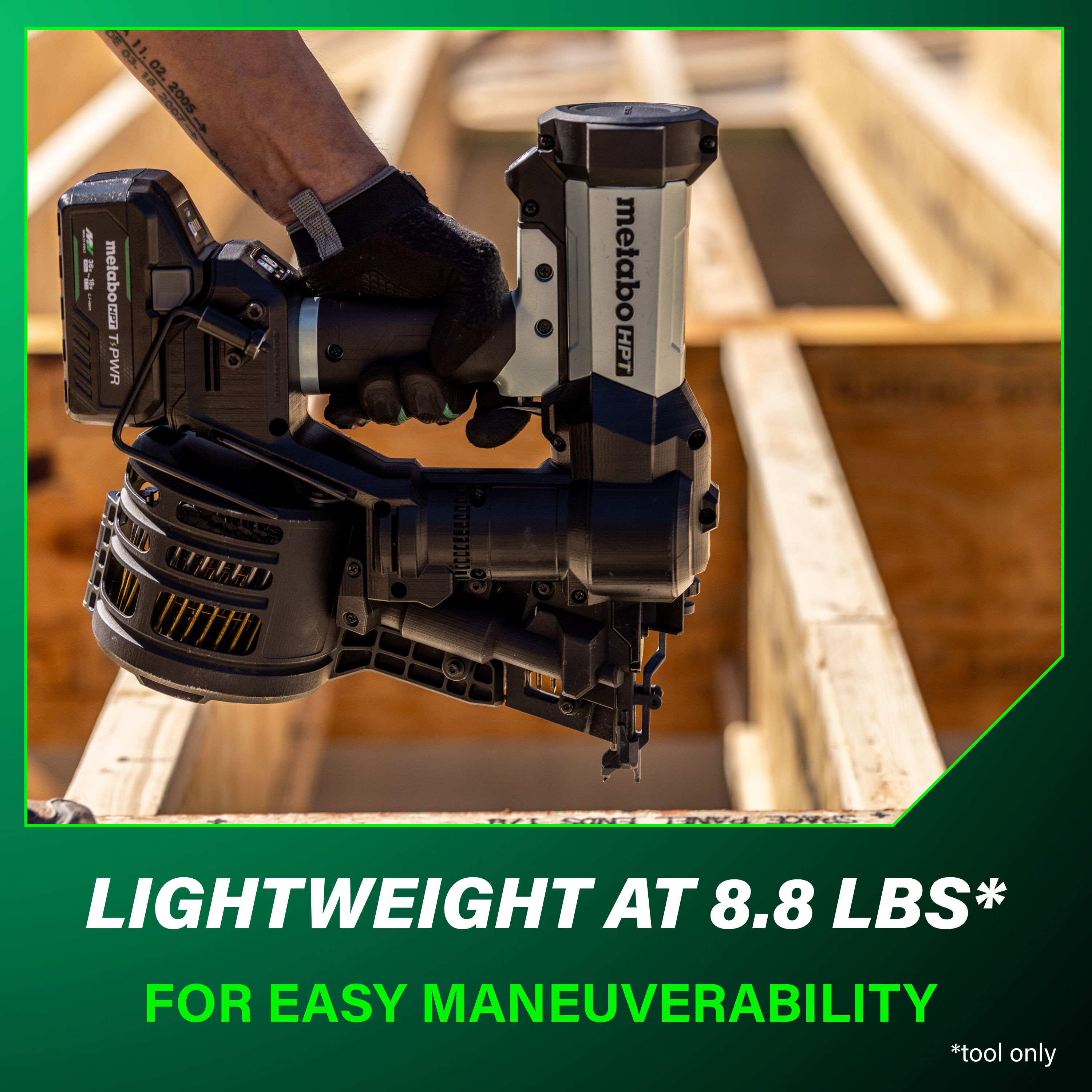 Metabo HPT NV1890DAQRY Cordless-Nailer - View #7