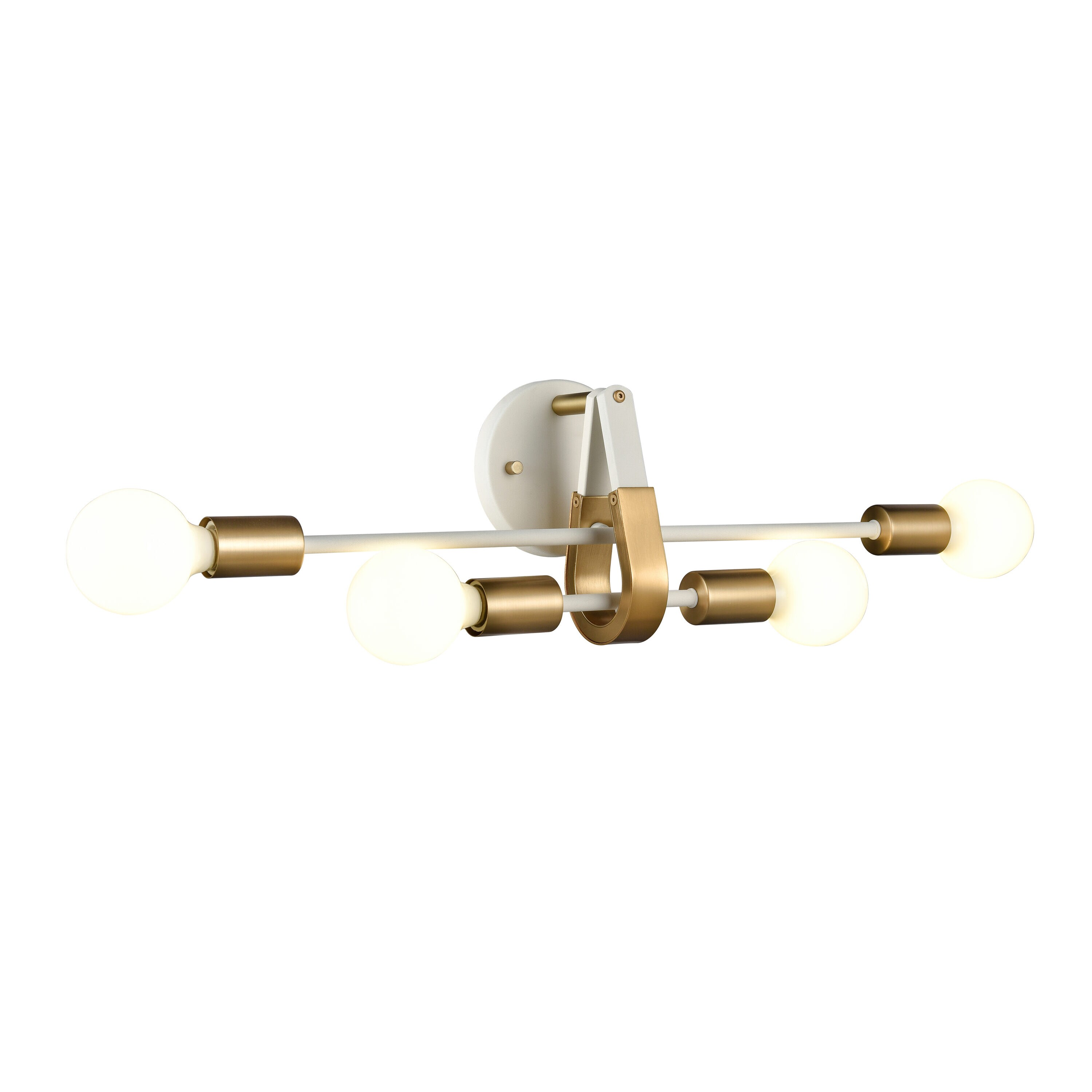 Westmore by ELK Lighting LW-202302010084 Chapel 24-in 4-Light Textured White Modern Vanity Light