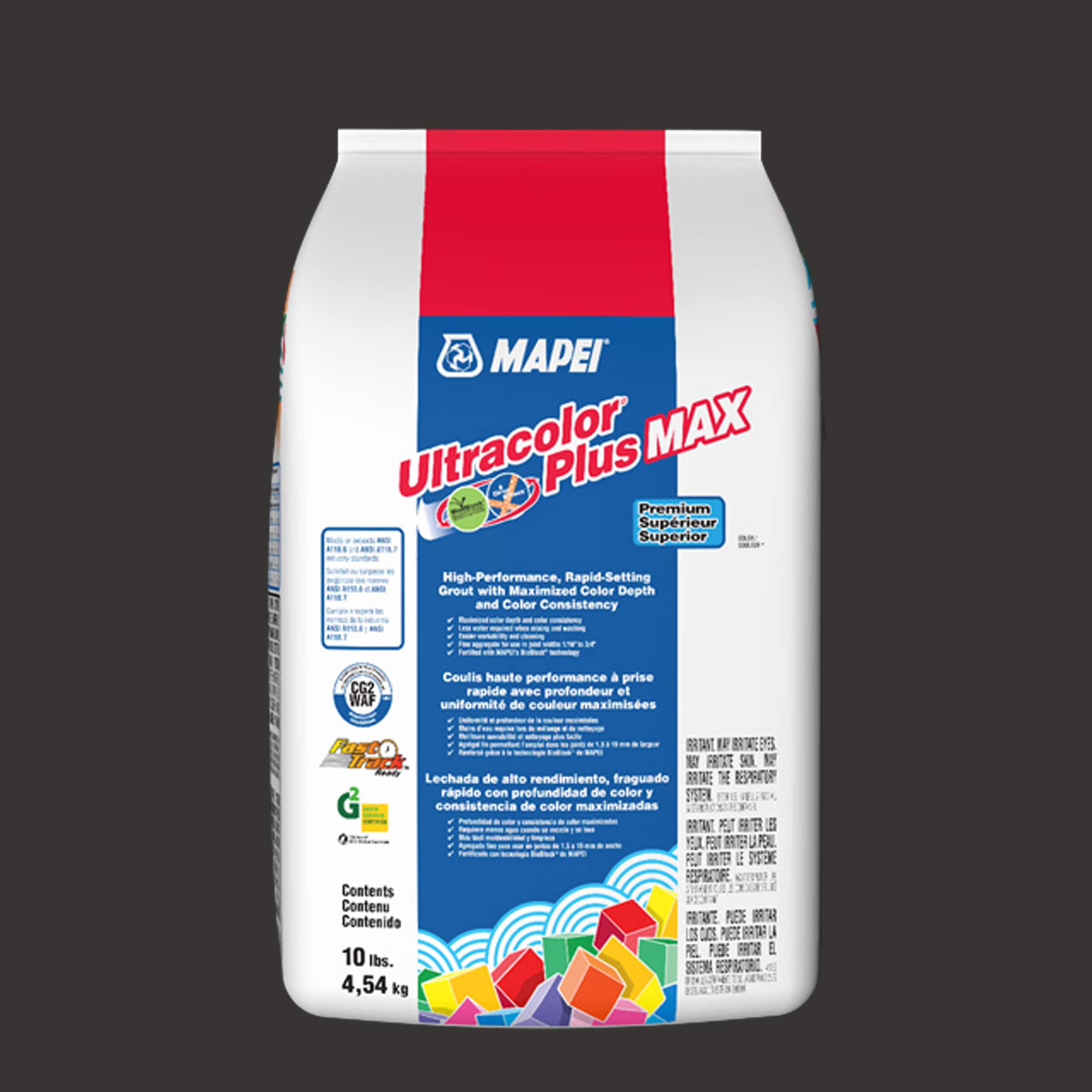 MAPEI 6BS511805 UltraColor Plus Max Jet Black #5118 All-in-one Grout (10-lb)