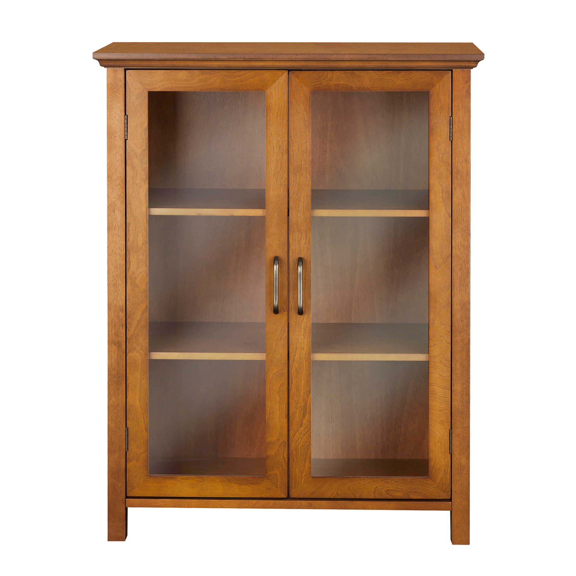 Teamson Home 542-ELG Avery 26 x 34 x 12.5 Oil Oak Finish Freestanding Linen Cabinet