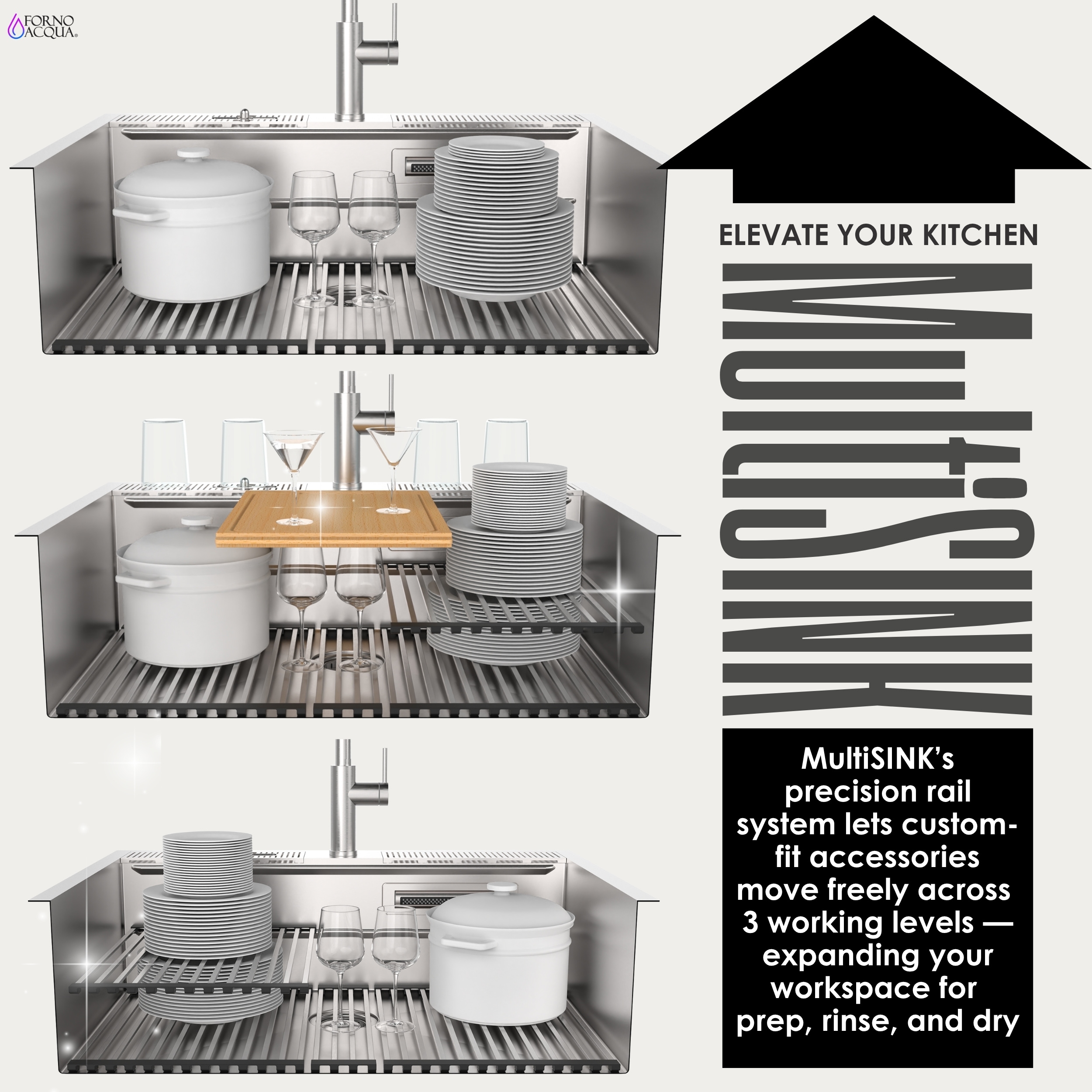 FORNO ACQUA E-XP31 Kitchen-Sinks - View #3