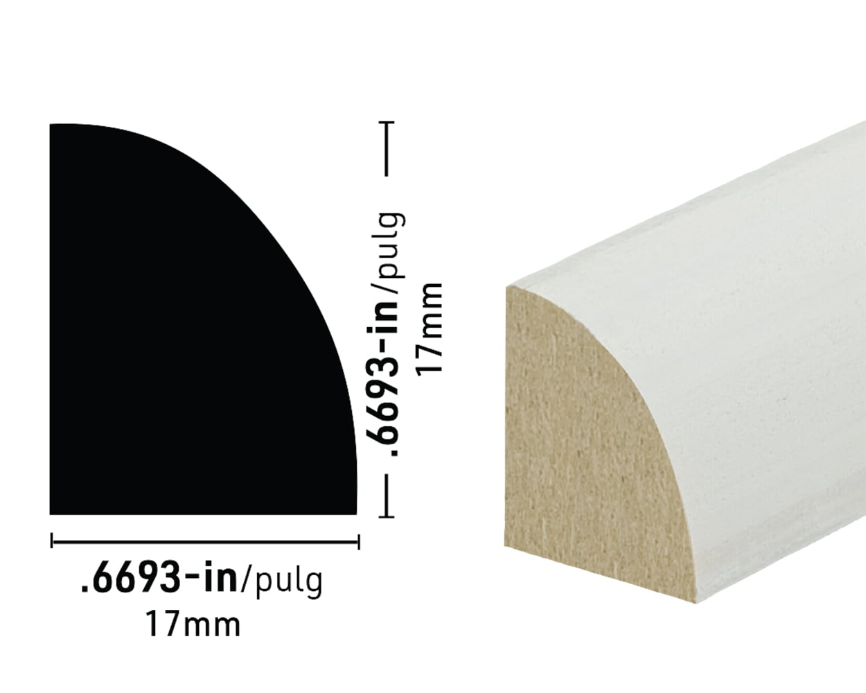 allen + roth L041065W8 Quarter-Round-Moulding - View #6