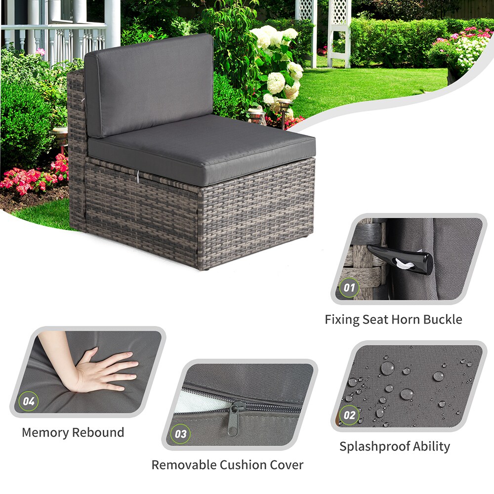 AOXUN G12034GRAB+G25005GR Patio-Conversation-Sets - View #2