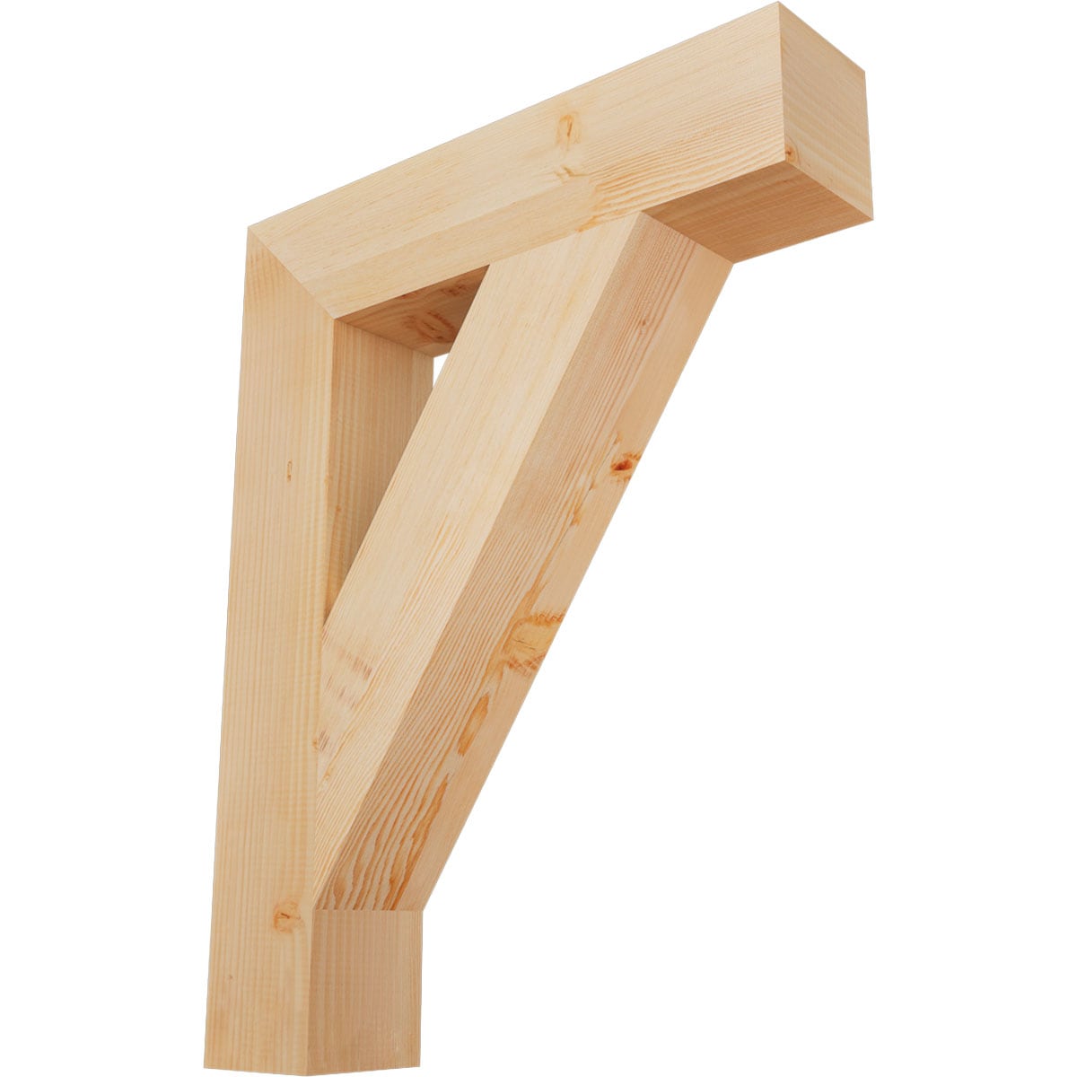 Ekena Millwork BKT06X28X36TRA05SDF Traditional block smooth 5-1/2-in x 28-in x 36-in Douglas fir Brown Wood Standard bracket