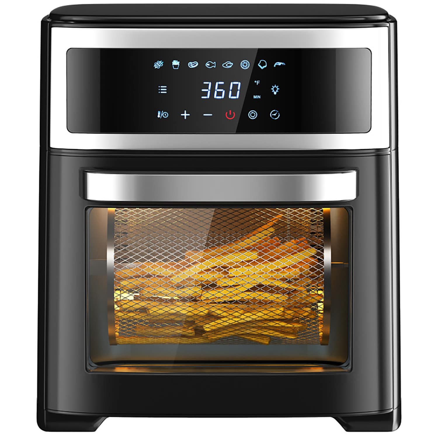 Air Fryer 12 QT 1700W Large Capacity Oilless Hot Air Fryers Oven Healthy  Cooker with 10 Presets, Visible Cooking Window, LCD Touch Screen, 6
