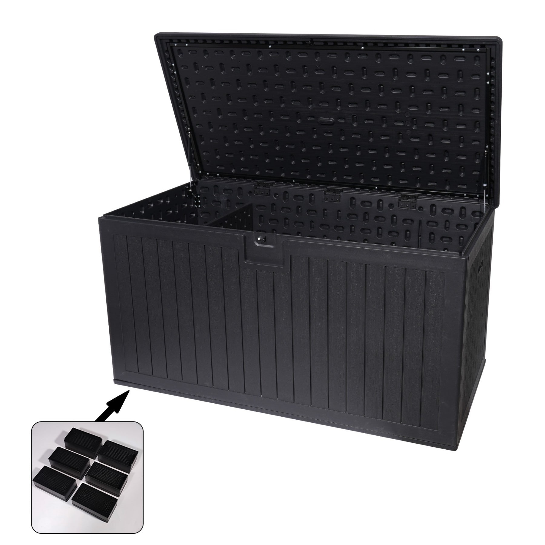 ToolCat 260-Gallon Black Metal Deck Box #LS1-84-HW