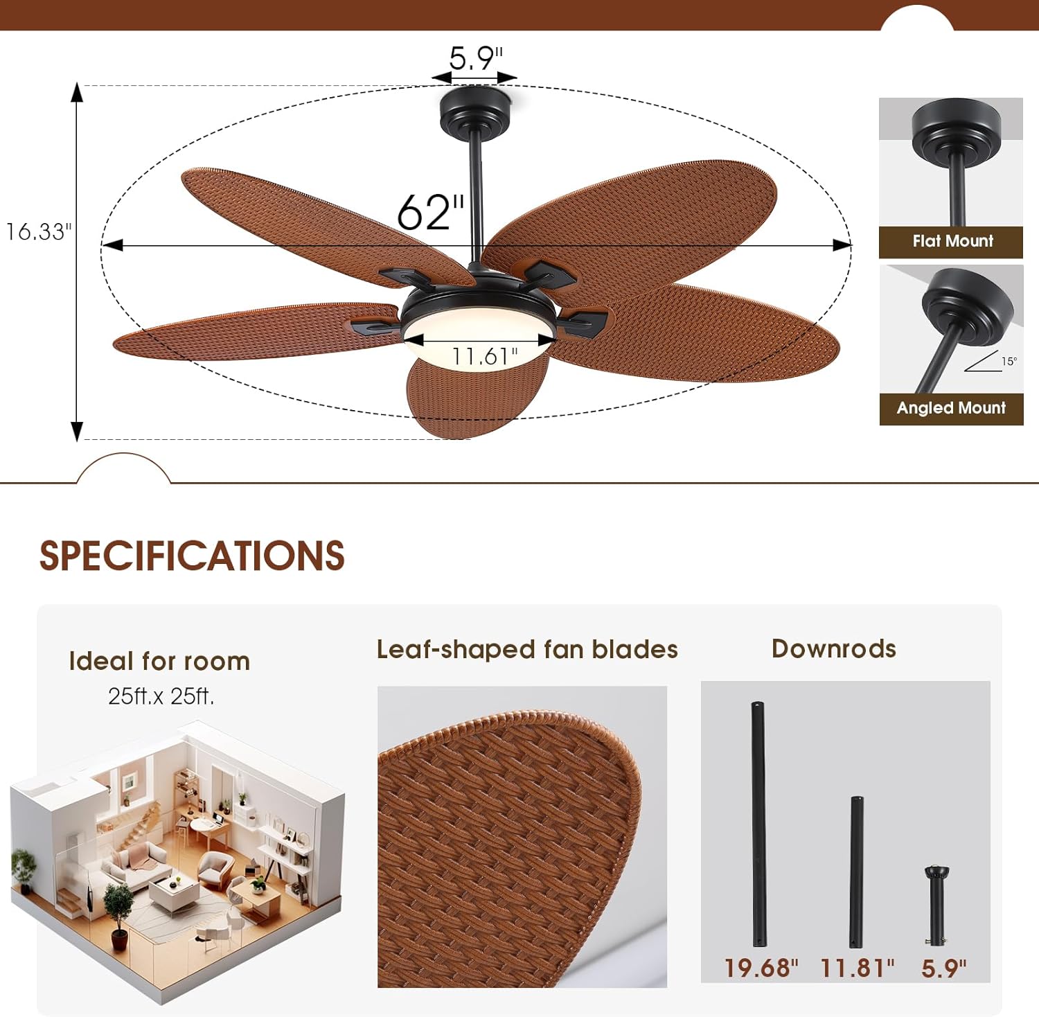Kviflon LS8919-62 Ceiling-Fans - View #6