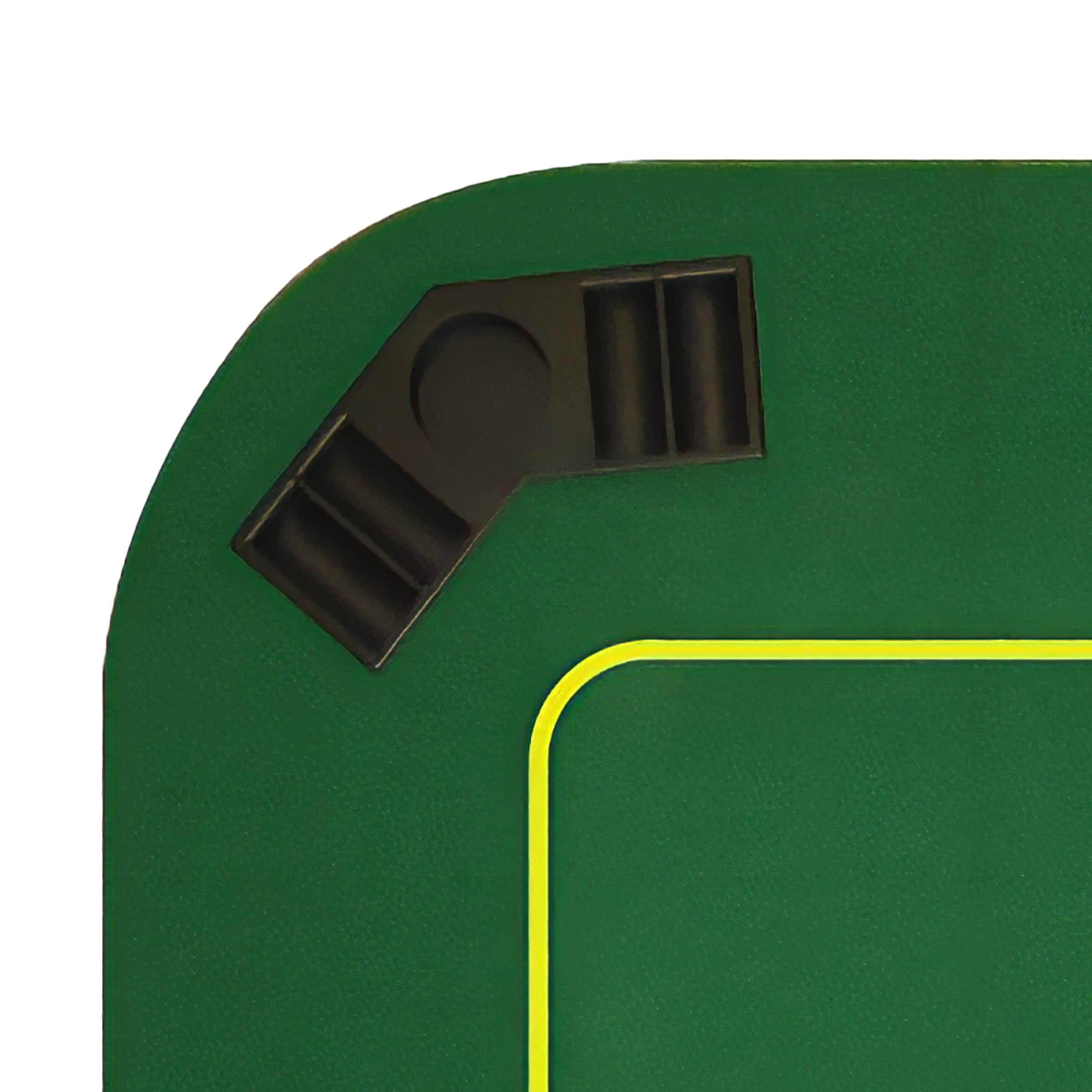 Green Oval 8-Player Folding Poker Table Topper with Chip Trays