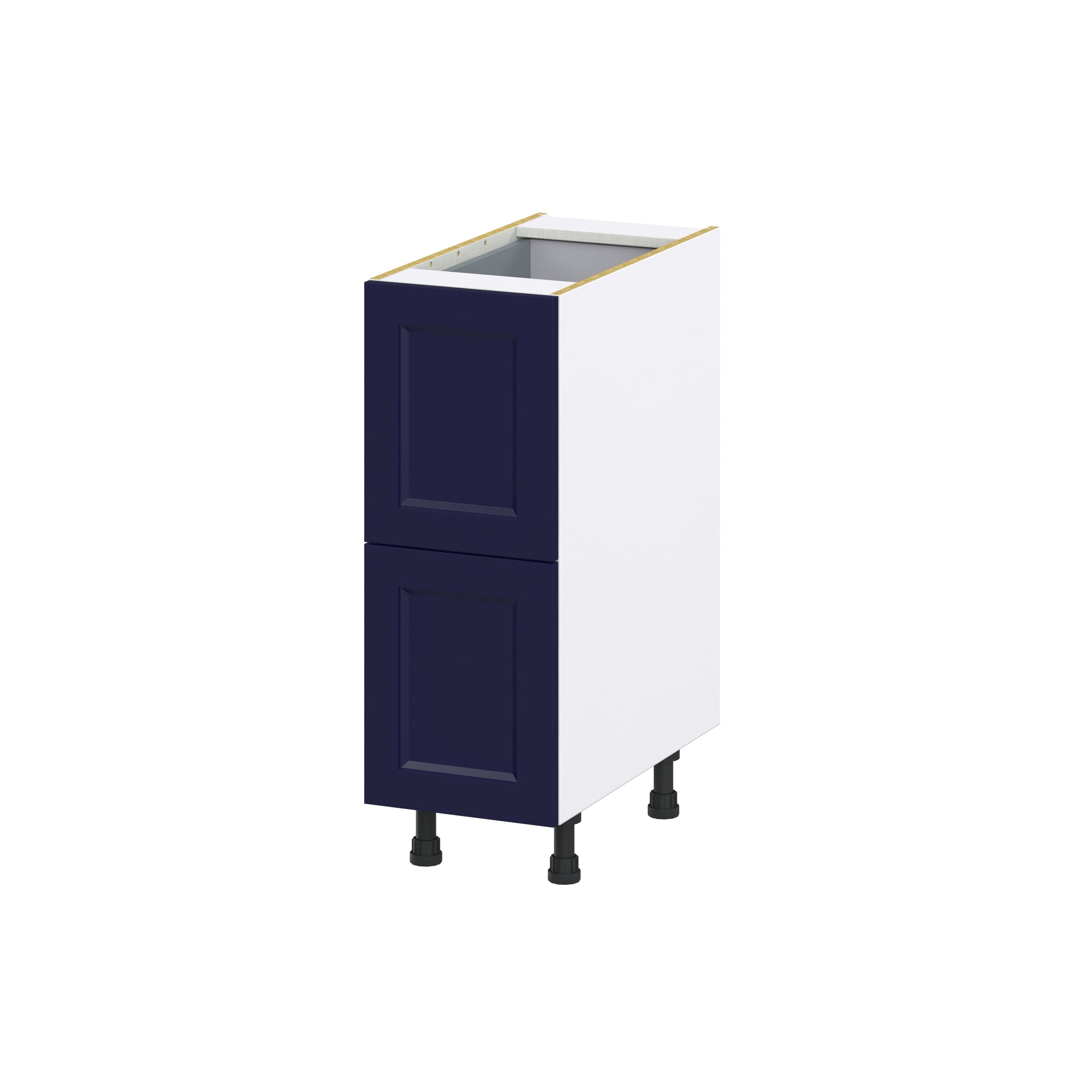 Hugo&Borg Lorette 12-in W x 34.5-in H x 24-in D Navy Blue 4-Drawer Base Fully Assembled Cabinet (Recessed Panel Style)