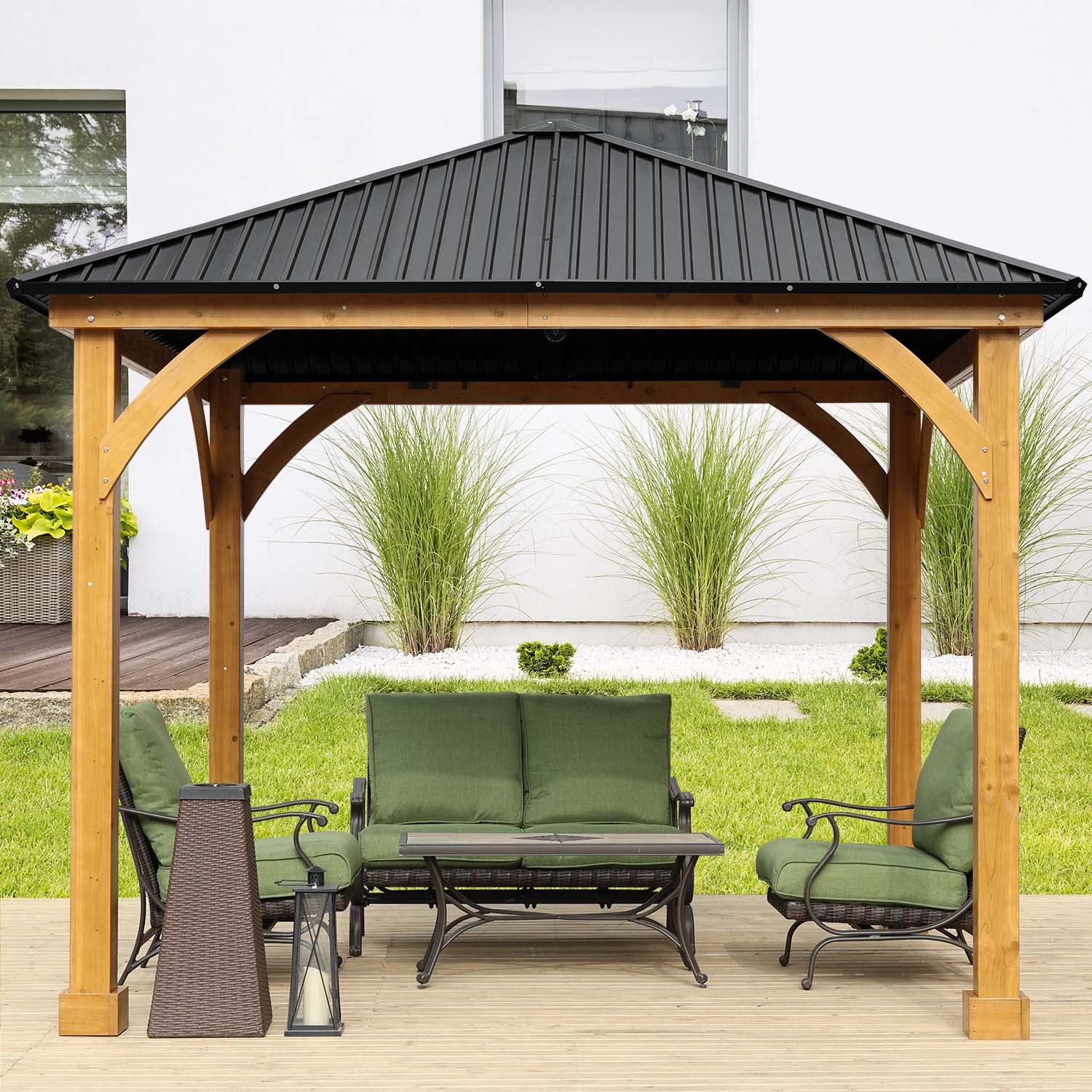 Aoodor A039-PBKBN Wood-Resin-Gazebos - View #6