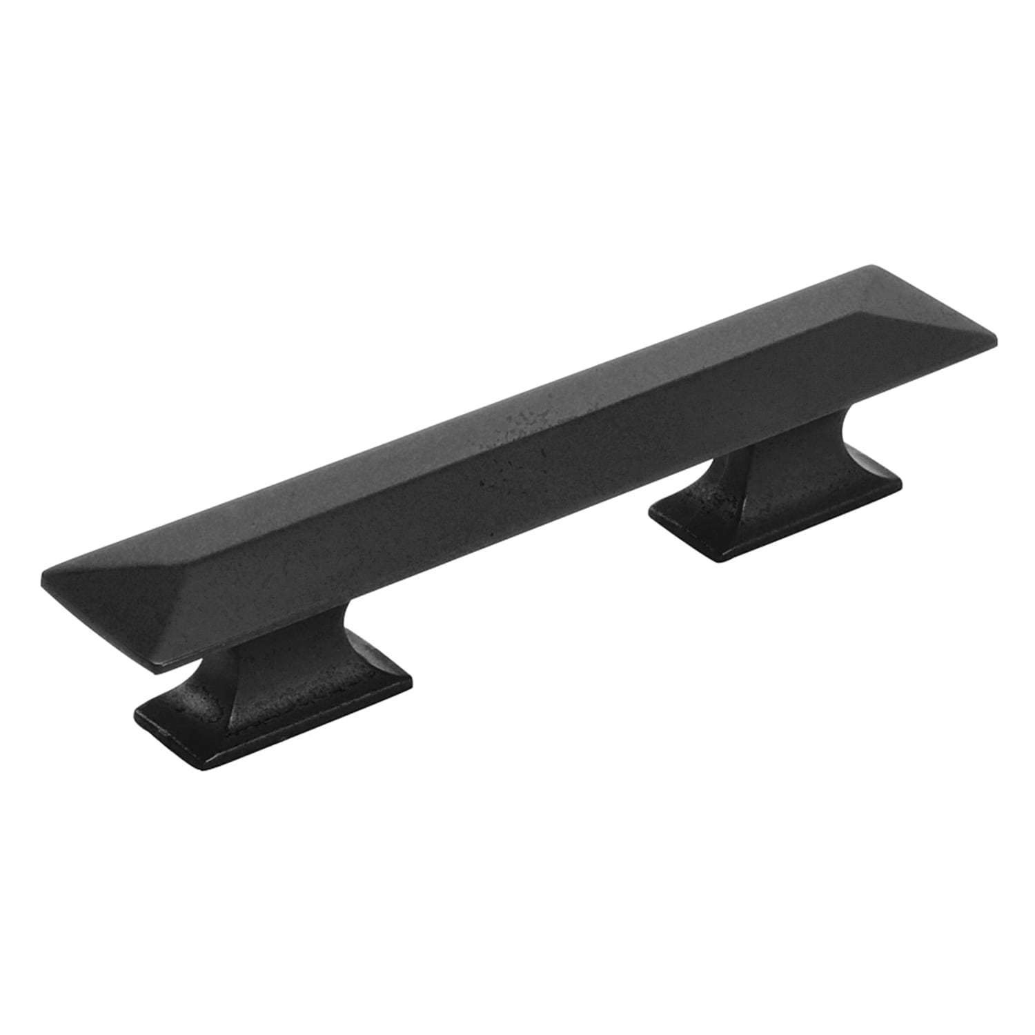 Hickory Hardware P2153-MB Bungalow 3-in or 3-3/4-in , 96mm Center to Center Matte Black Rectangular Handle