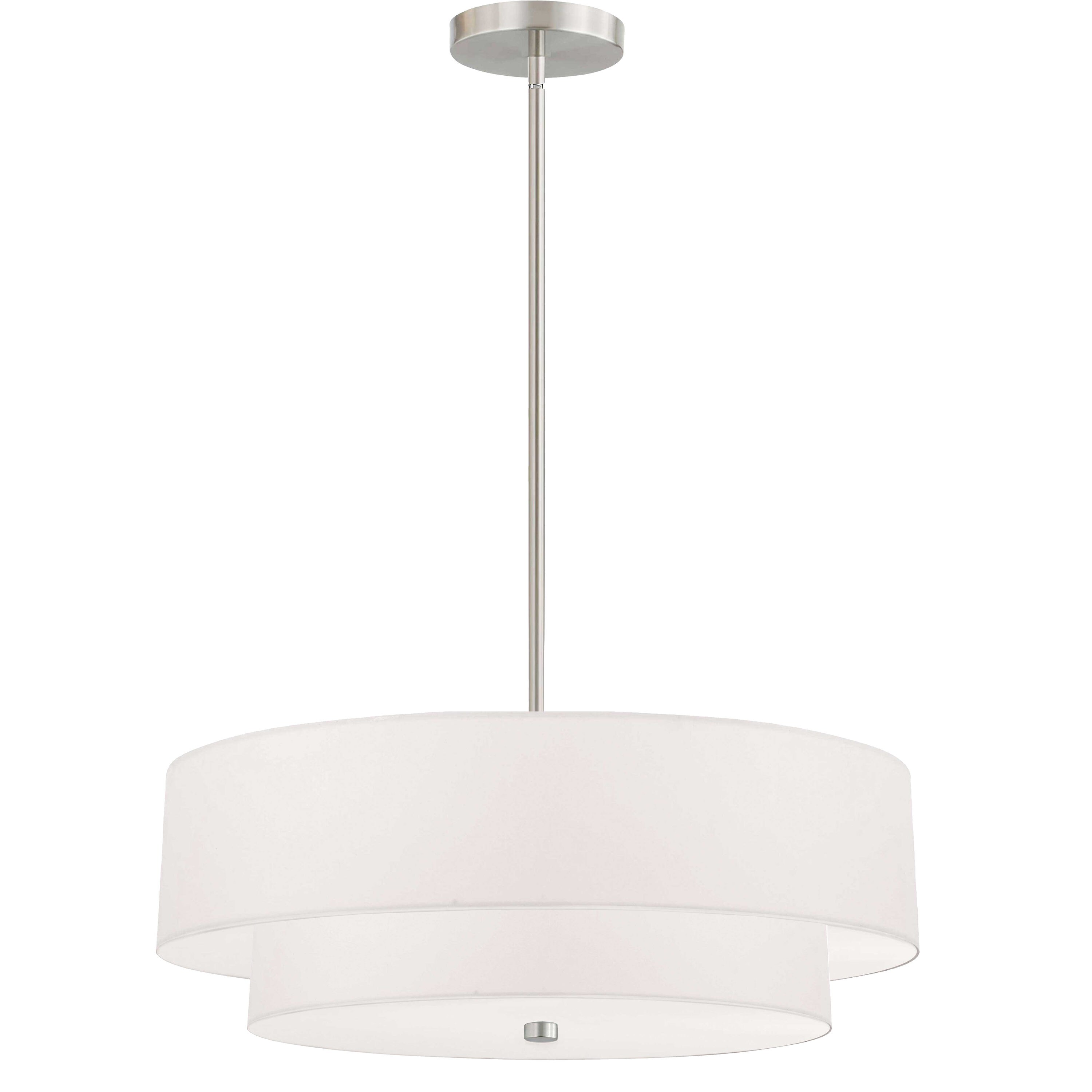 satin chrome pendant light