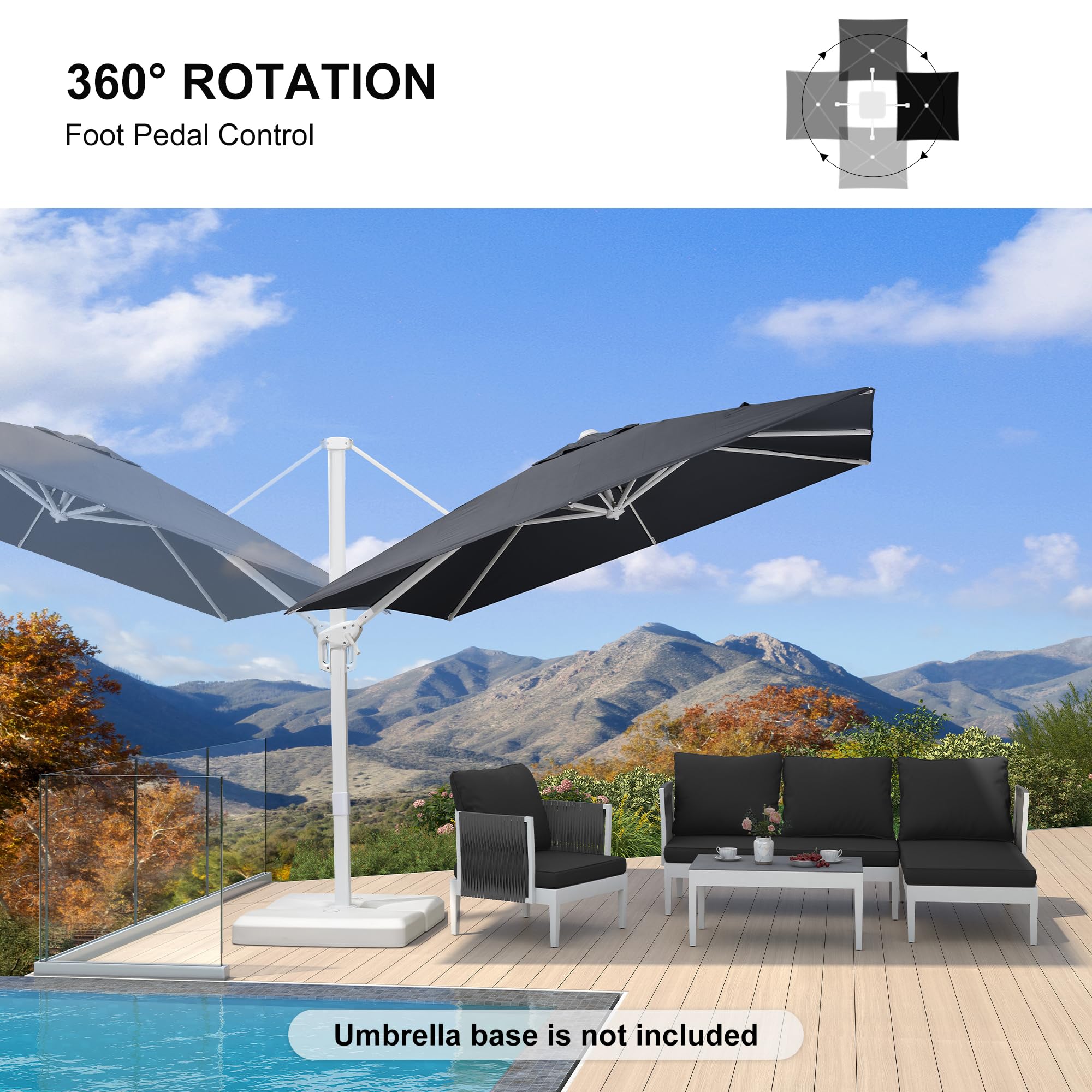 PURPLE LEAF LS02XBS09-GY Umbrellas-2 - View #2