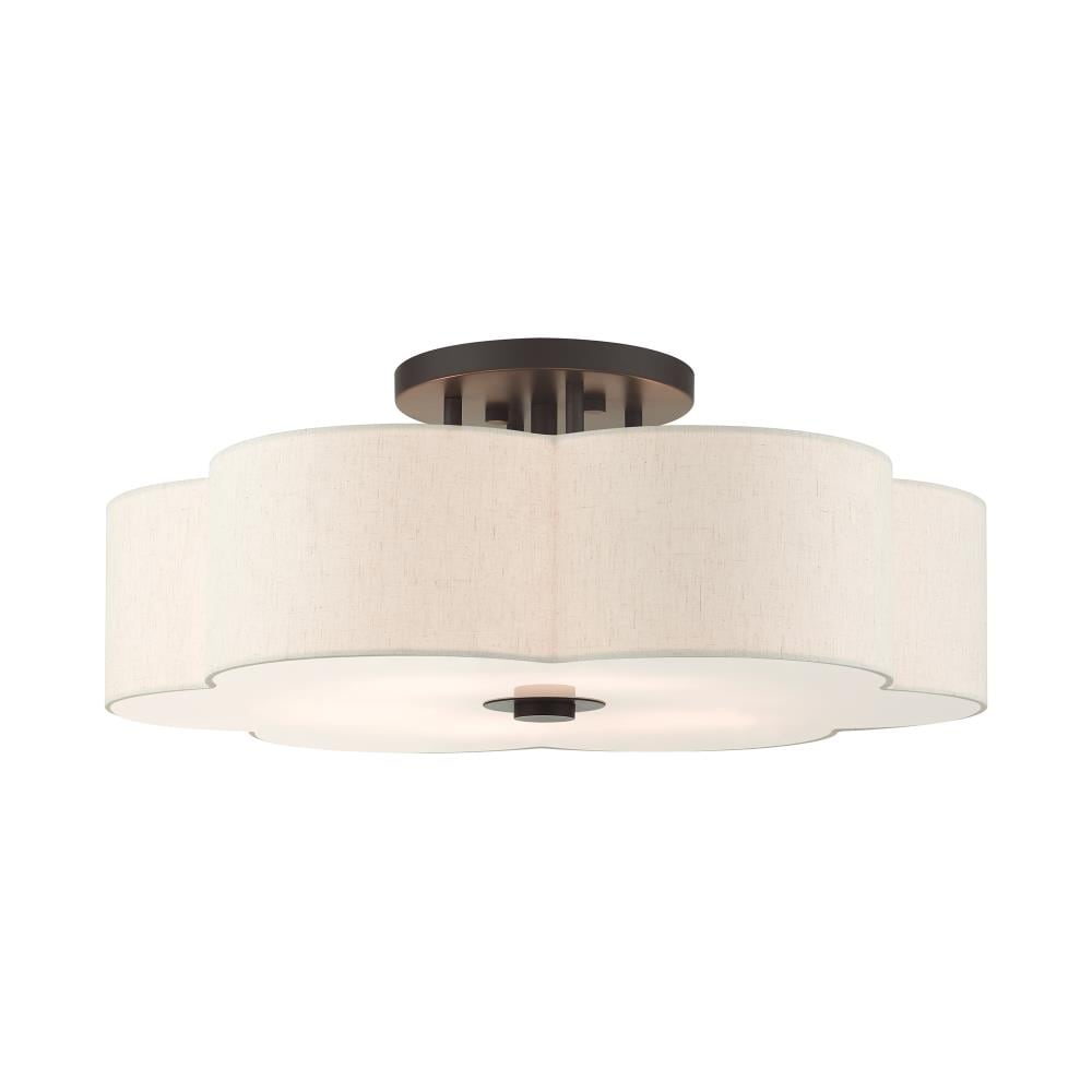 Solstice English Bronze 6-Light Indoor/Outdoor Semi-Flush Mount