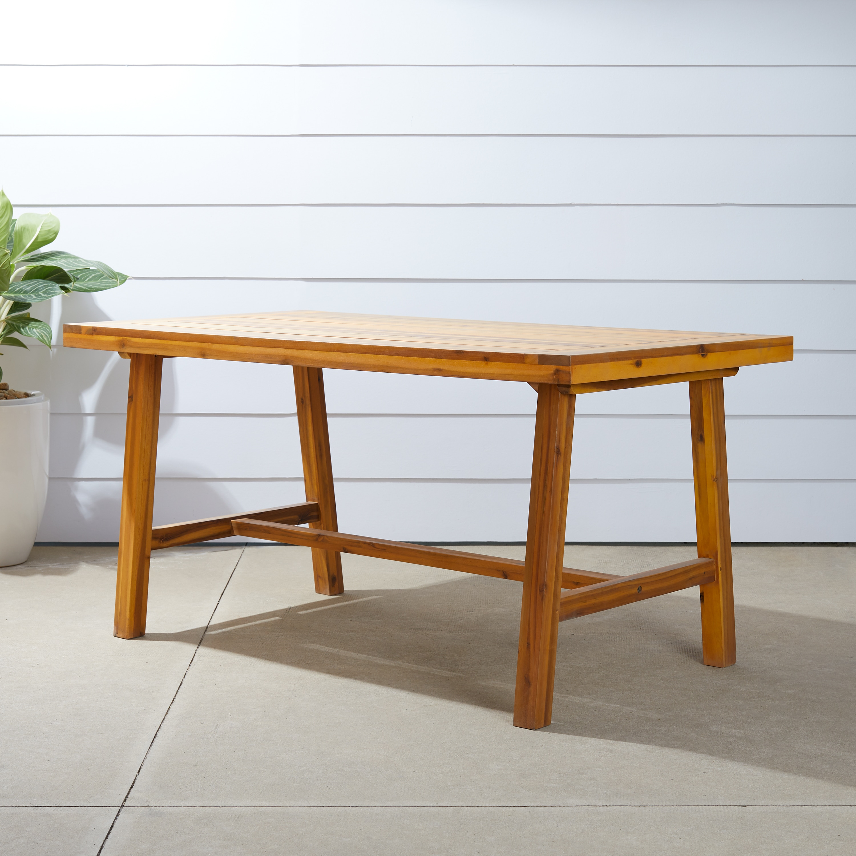 Tatayosi Miami Outdoor Patio Picnic Dining Table Brown