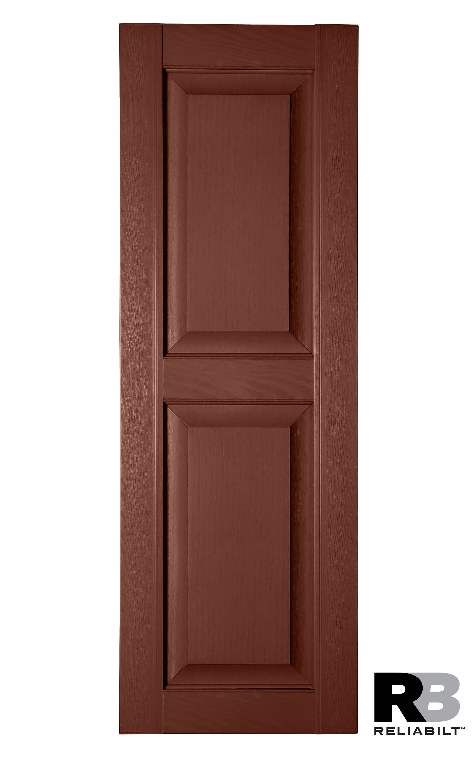 RELIABILT RP1667005 16.25-in W x 67-in H Brick Red Raised panel Polypropylene Exterior Shutters ( 2 -Pack )