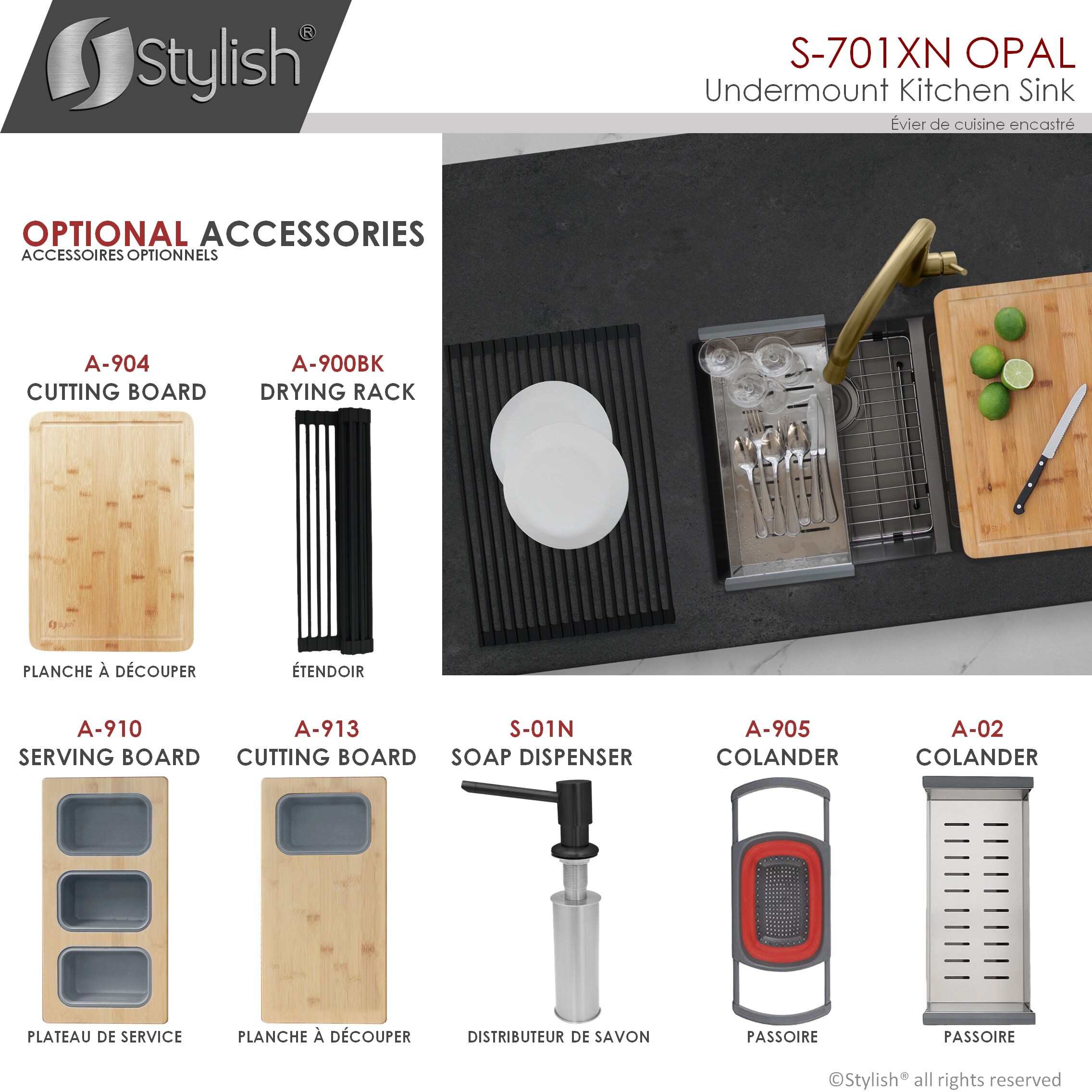 Stylish S-701XN1 Kitchen-Sinks - View #13