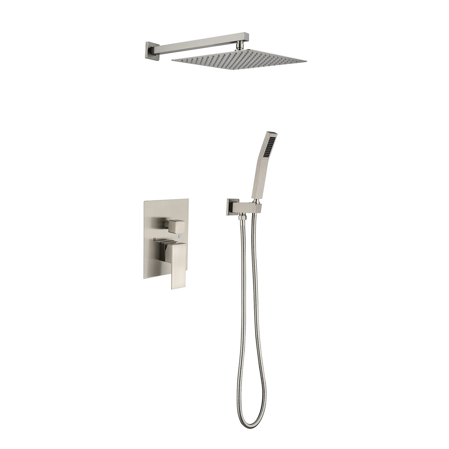 ZAKLOOP Brushed Nickel Rain Shower Head for Bathtub and Shower Fixture Upgrade