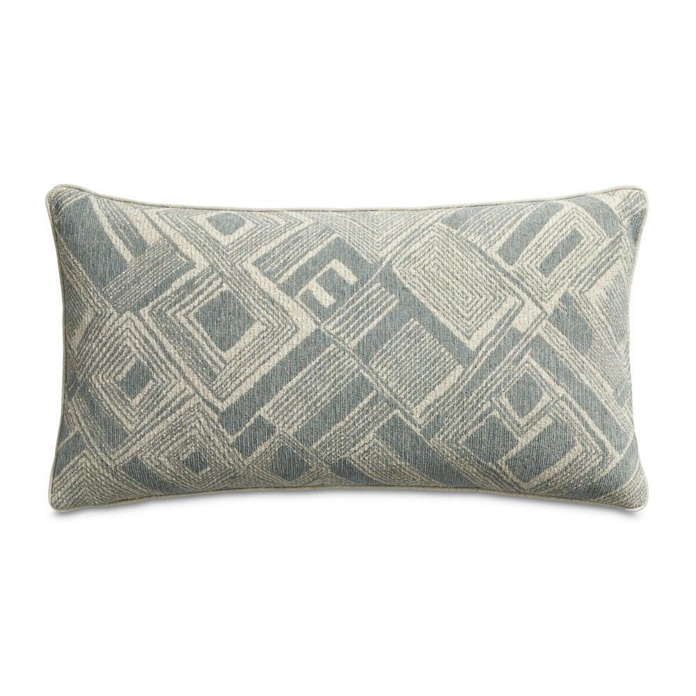 Michael Amini  Renue Moro 13in x 24in Oblong Pillow Set of 2  Mineral Blue