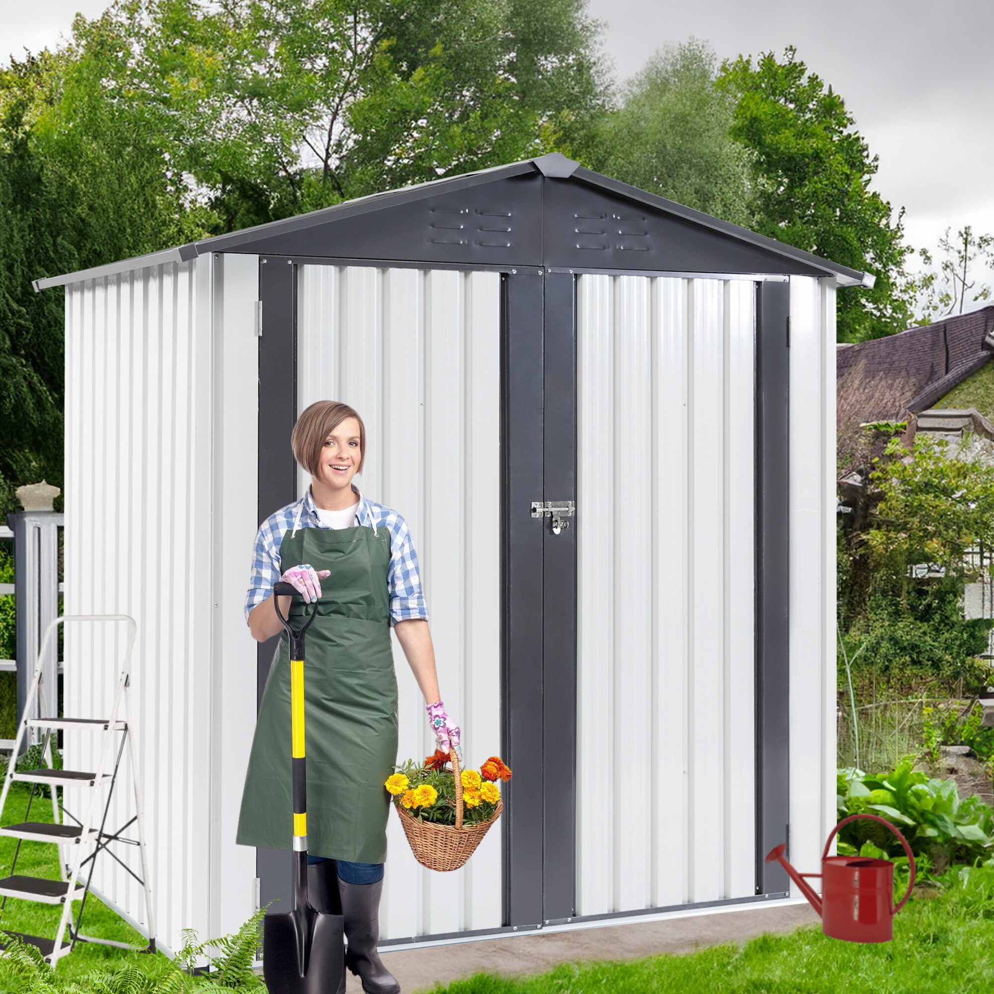 BABOOM BOM-33745G-OR Metal-Storage-Buildings-Sheds - View #4