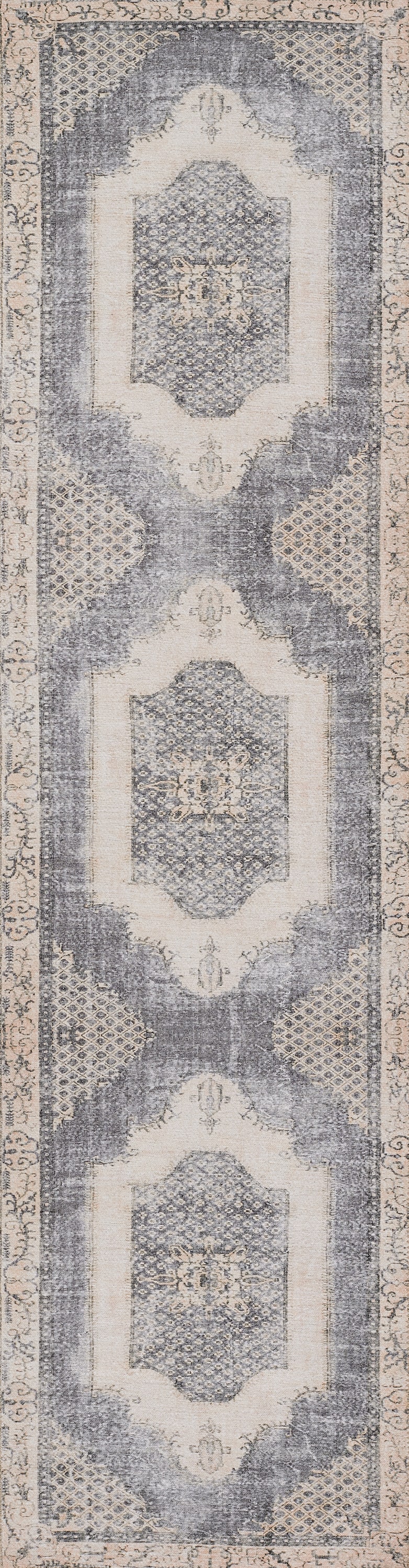 Momeni AFSHAAFS35DNM2376 Afshar 2 x 8 (ft) Loomed Polyester Denim Rectangular Indoor Vacuum regularly Runner rug